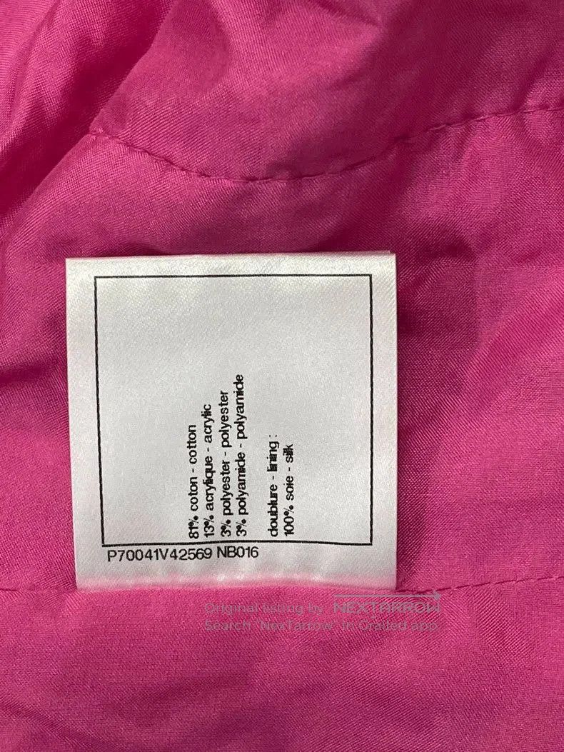 Chanel Chanel Pink V-Neck Knit Jacket. Size US M / EU 48-50 / 2 - 7 Thumbnail