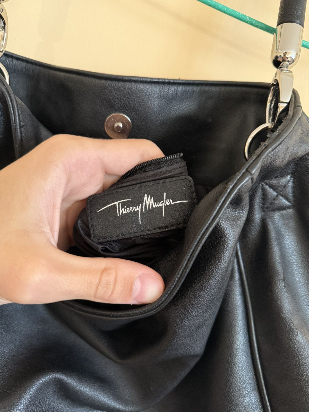 Thierry Mugler Thierry Mugler Leather Shoulder Bag Black Size ONE SIZE - 12 Thumbnail