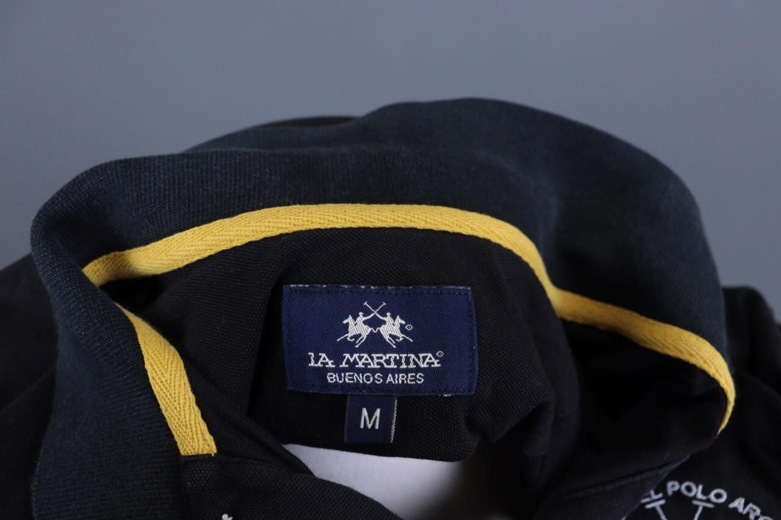 La Martina La Martina Buenos Aires Black Rugby Polo Shirt Size M Size US M / EU 48-50 / 2 - 12 Thumbnail