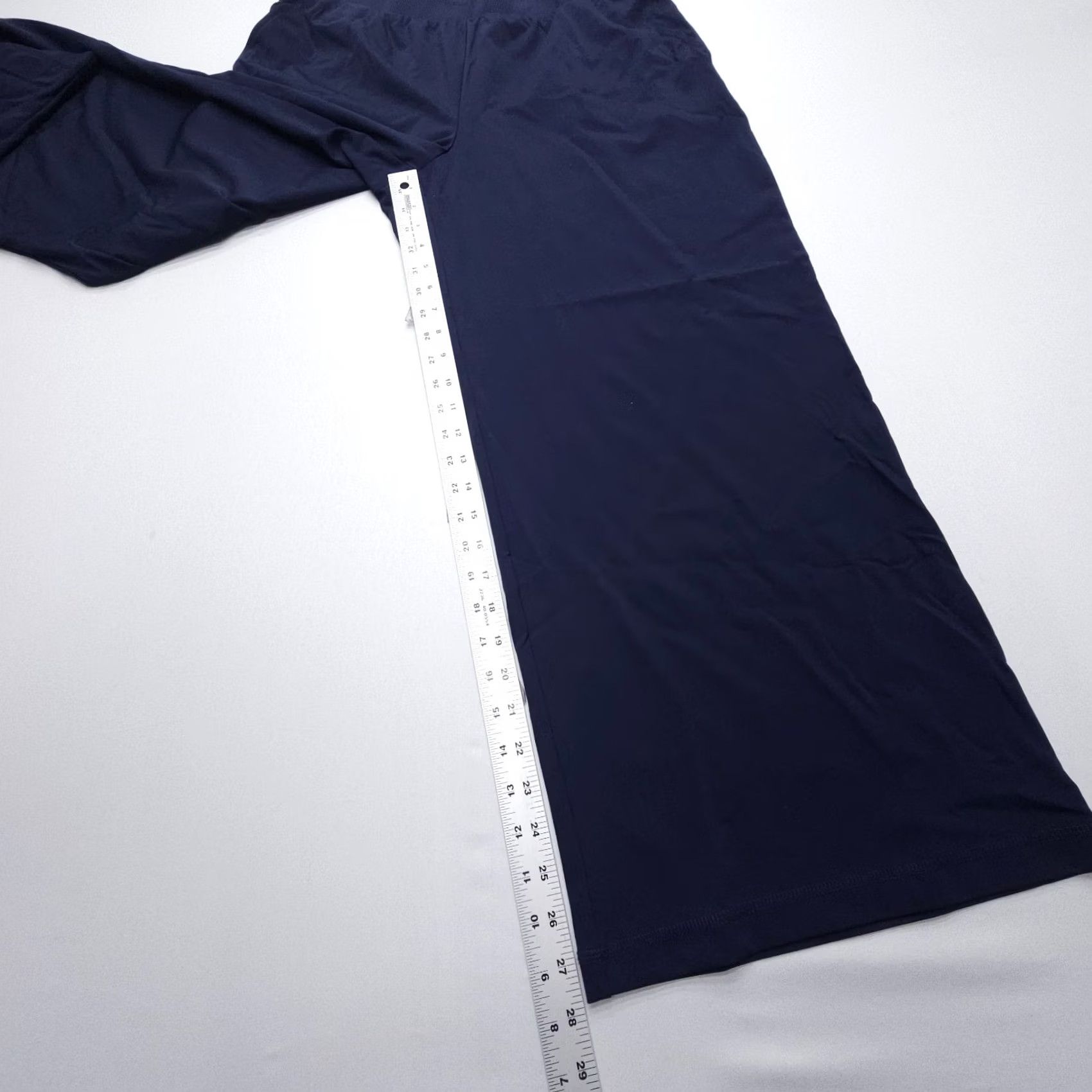 Talbots T by Talbots Pull On Wide Leg Pants Womens Large Petite LP Blue Stretch Fabric Size 36" / US 14 / IT 50 - 6 Thumbnail