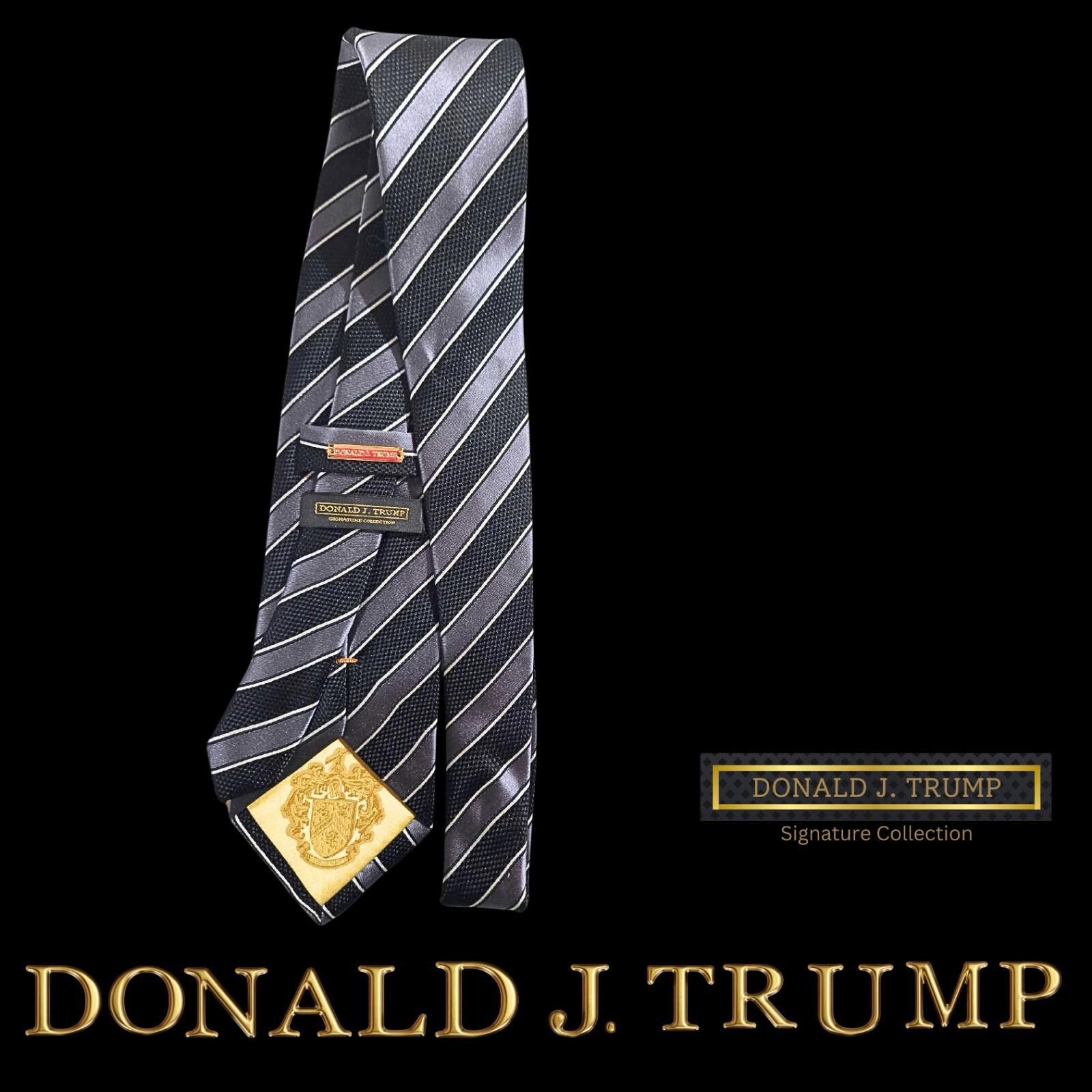 Designer Donald J Trump Signature Collection Necktie Striped New Size ONE SIZE - 2 Thumbnail