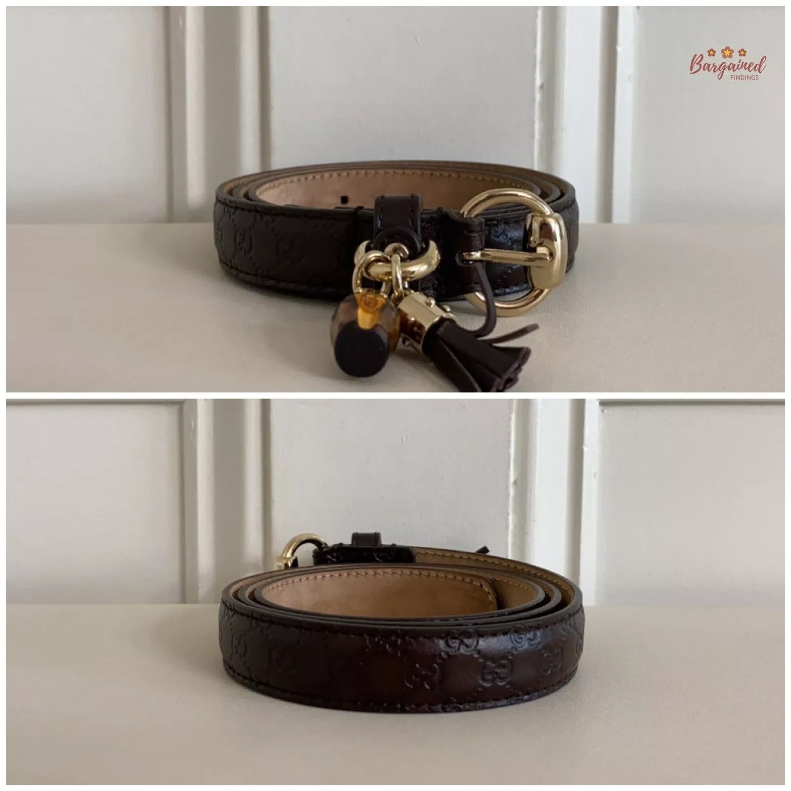 Gucci Gucci Microguccissima Leather Slim Horsebit Buckle Belt Size 26 - 9 Thumbnail