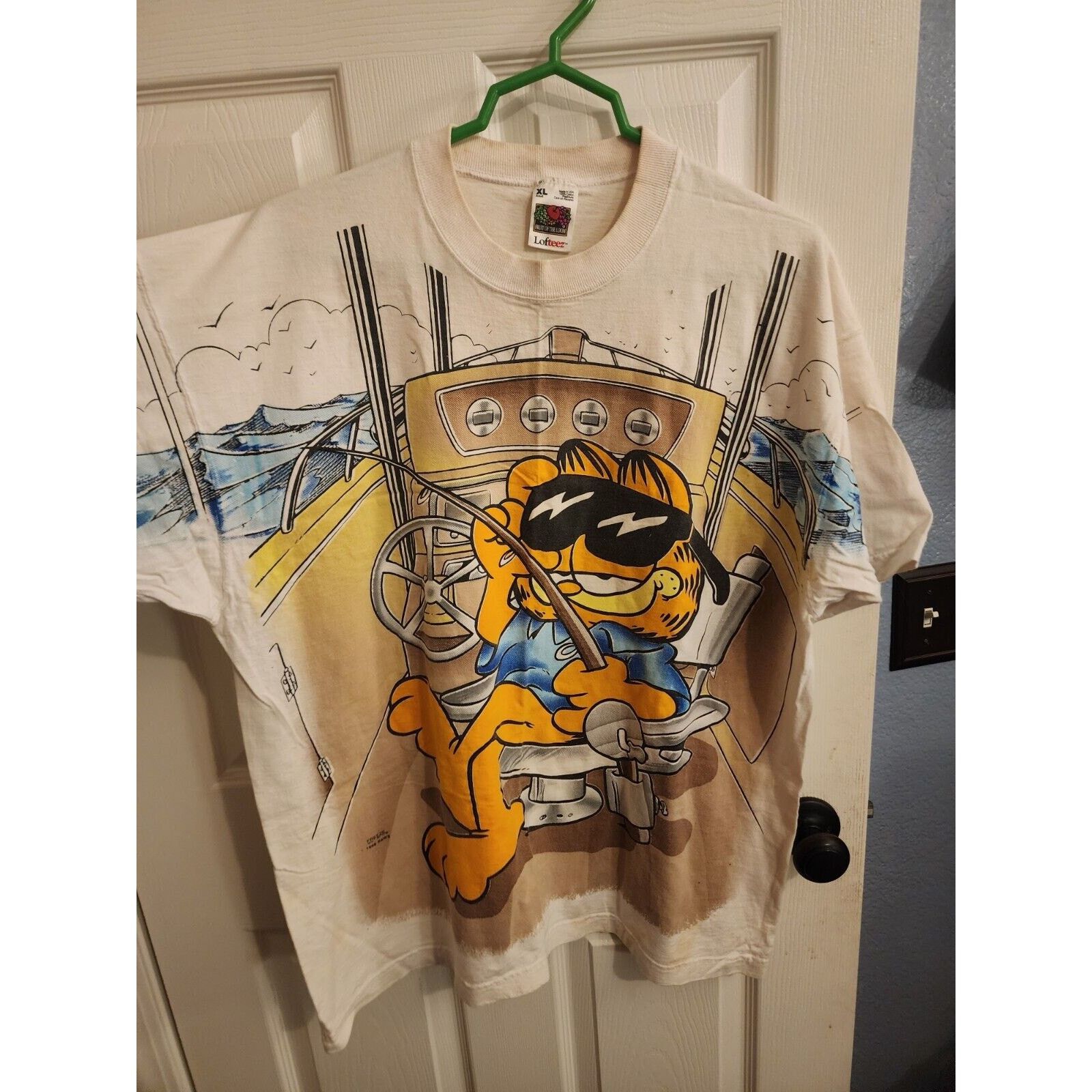 Fruit Of The Loom VTG 90’s Garfield Fishing Odie Double-sided T Shirt Men’s XL Size US XL / EU 56 / 4 - 1 Thumbnail