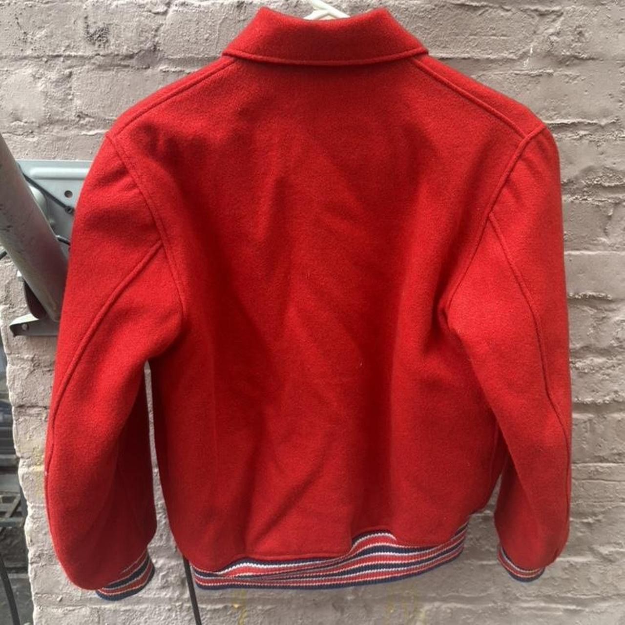 Vintage Vintage 80s Red “BR” letterman jacket Wool Varsity Jacket Size US S / EU 44-46 / 1 - 2 Thumbnail