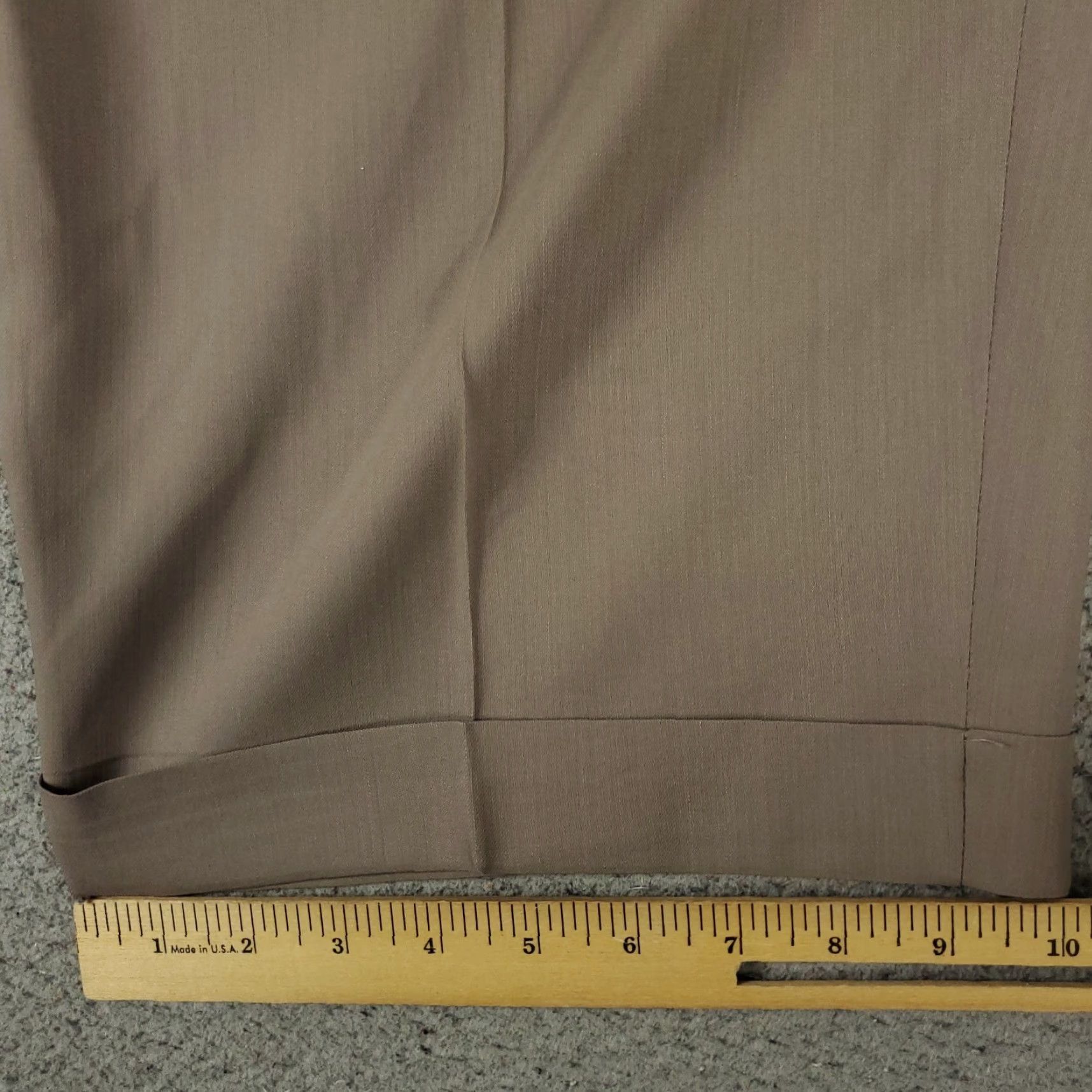 Zanella Zanella Mens Pants 41x25 Beige Pleated Cuffed Dress Trousers Wool Wool Dress Pants Big & Tall Regular Beig e Size US 41 - 6 Thumbnail