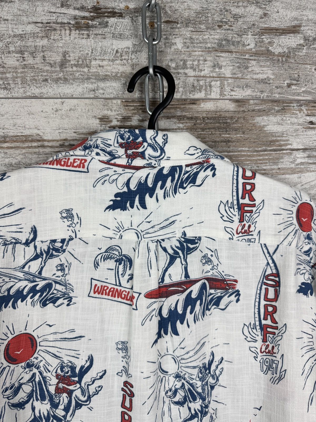 Wrangler Mens Vintage Wrangler Hawaiian shirts crazy monogram tee Size US S / EU 44-46 / 1 - 13 Thumbnail