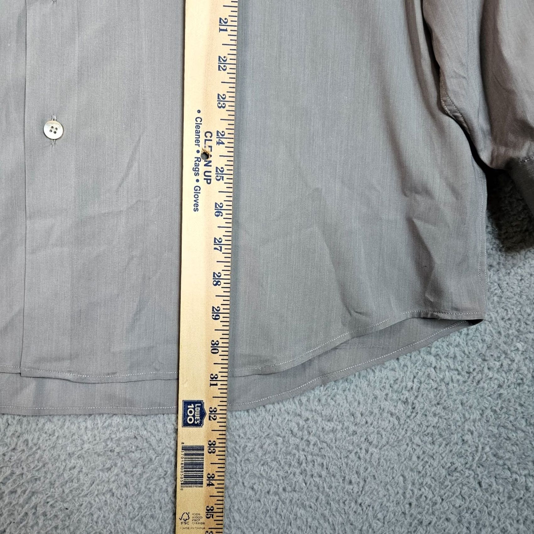 Ermenegildo Zegna VINTAGE Ermenegildo Zegna Shirt XL Button-Up Gray Solid Long Sleeve Mens Size US XL / EU 56 / 4 - 3 Thumbnail