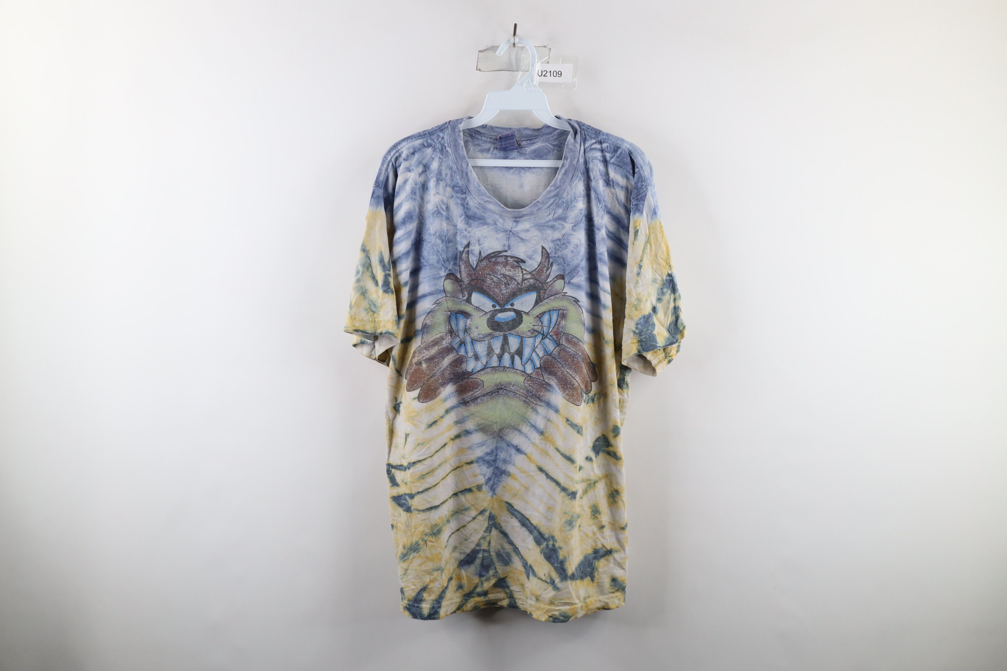 Vintage Vintage 90s Looney Tunes Wash Taz Tazmanian Devil T-Shirt Size US L / EU 52-54 / 3 - 1 Thumbnail