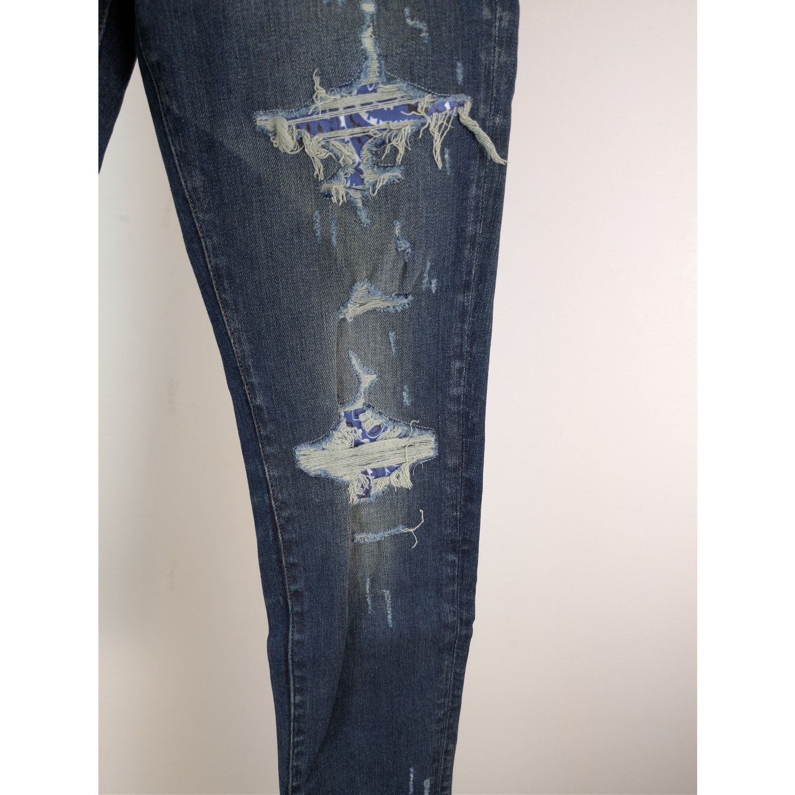 Amiri o1rshd1 Old English Logo Jean in Deep Classsic Blue 34 Size US 34 / EU 50 - 8 Thumbnail