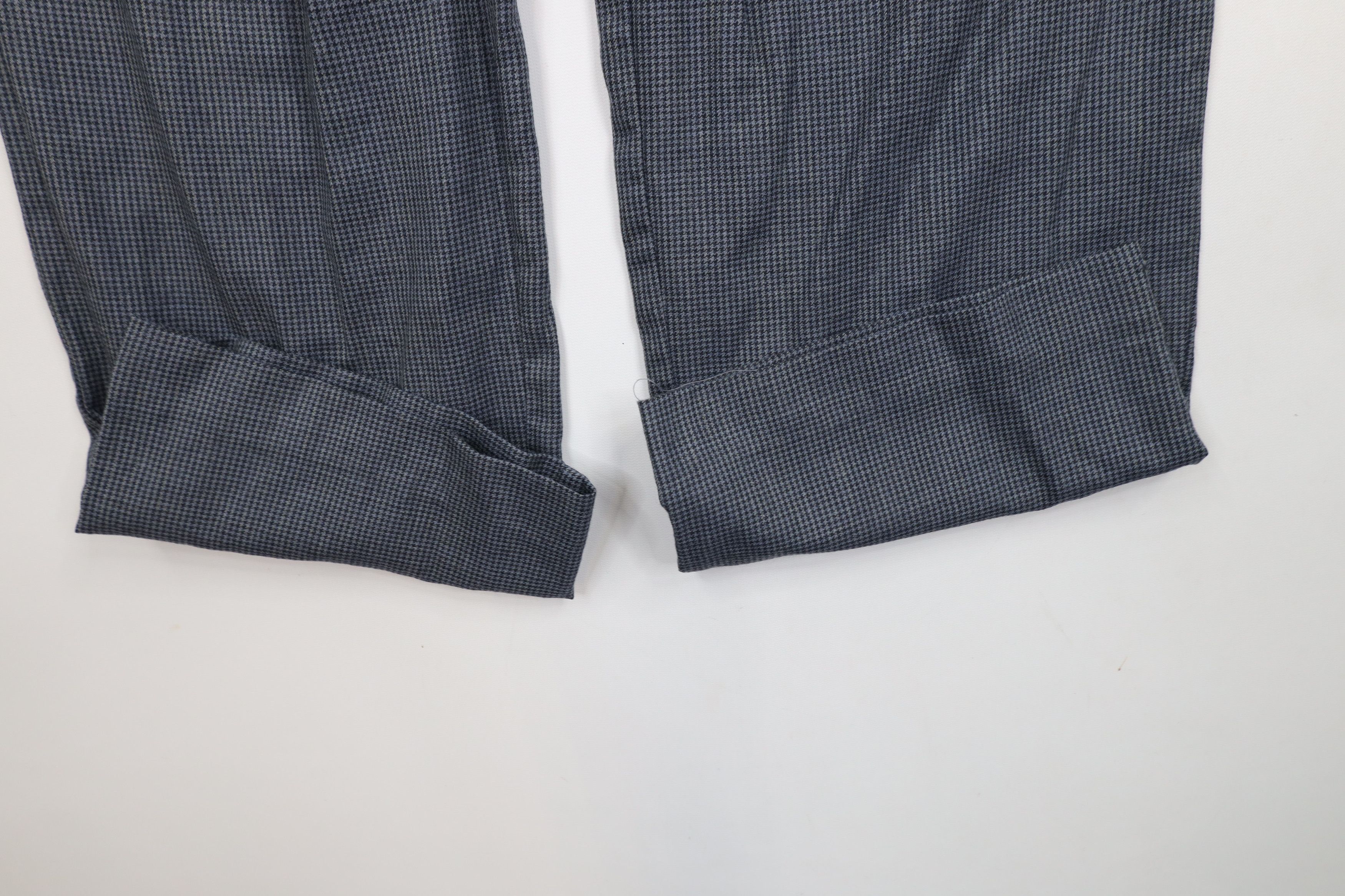 Vintage Vintage 70s Streetwear Houndstooth Wool Wide Leg Pants USA Size US 38 / EU 54 - 5 Thumbnail