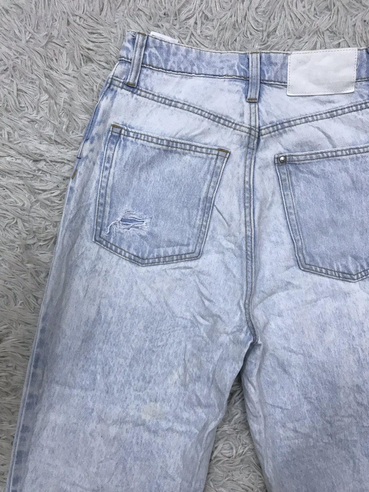 H&M H&M Loose Straight Distressed Baggy Jeans Size 24" / US 00 / IT 34 - 9 Thumbnail