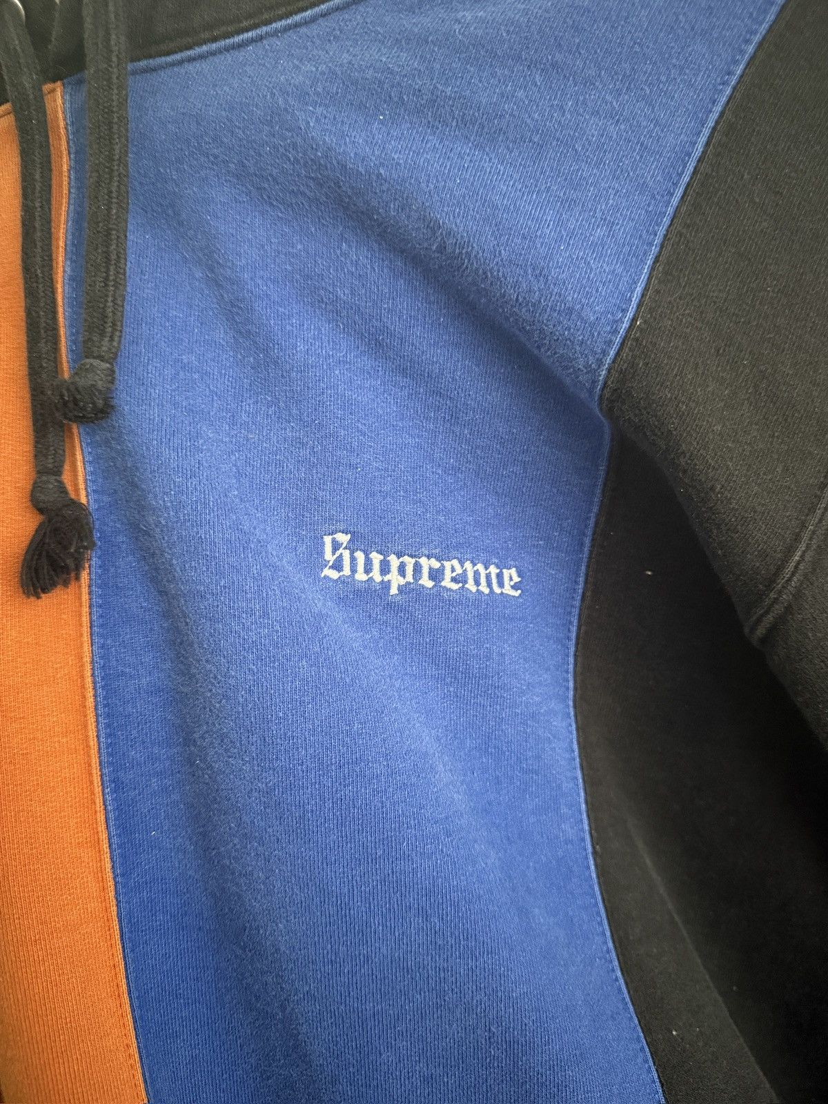 Supreme Supreme Tricolor Hooded Sweatshirt Black Size US M / EU 48-50 / 2 - 3 Thumbnail