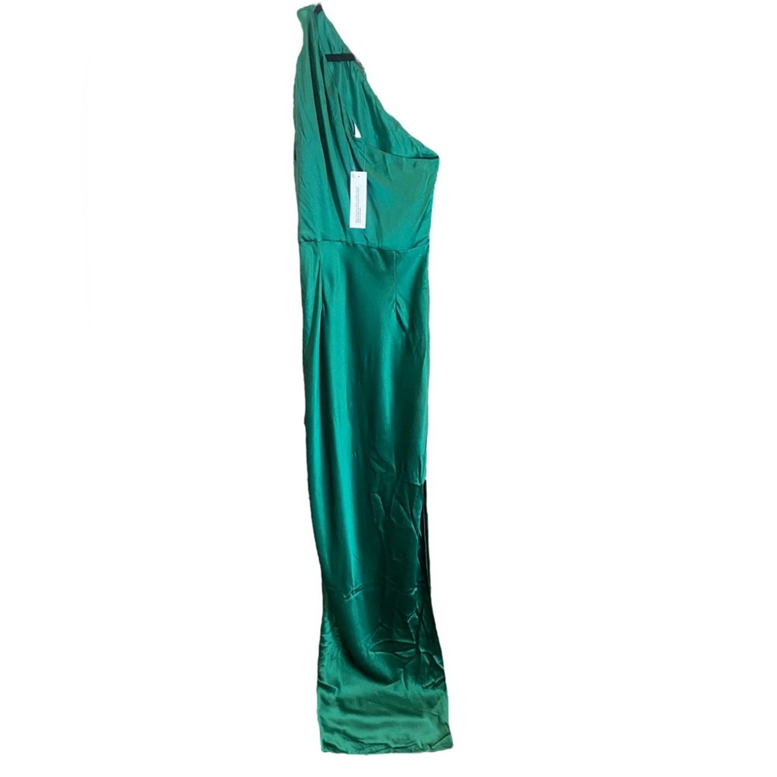 Other THE SEI Asymmetric One Shoulder Drape Silk Gown Pine Green 4 Size S / US 4 / IT 40 - 4 Thumbnail