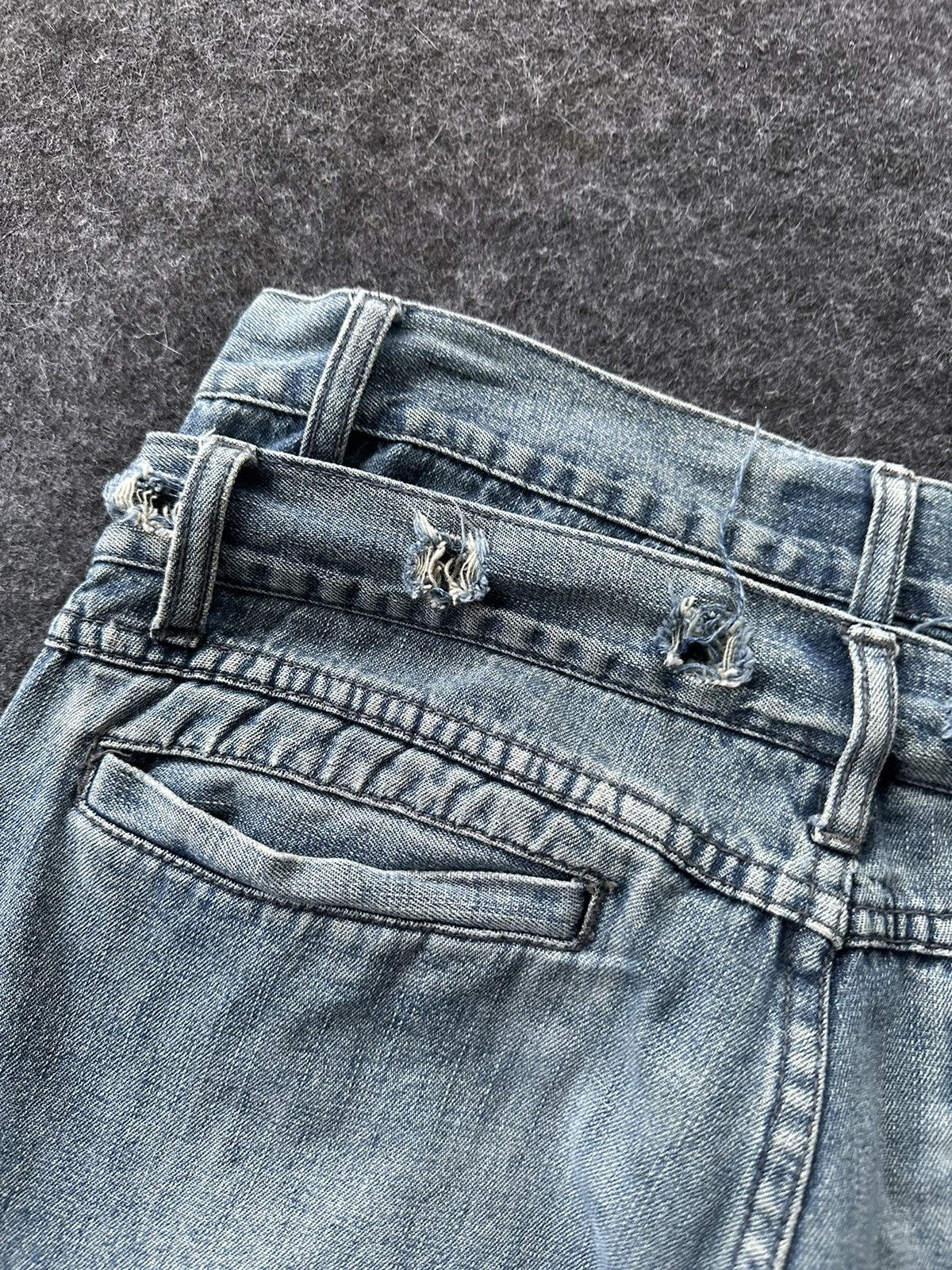 Beauty Beast × If Six Was Nine × In The Attic Vintage In The Attic Double Waist Distressed Denim D448 Size US 30 / EU 46 - 14 Thumbnail