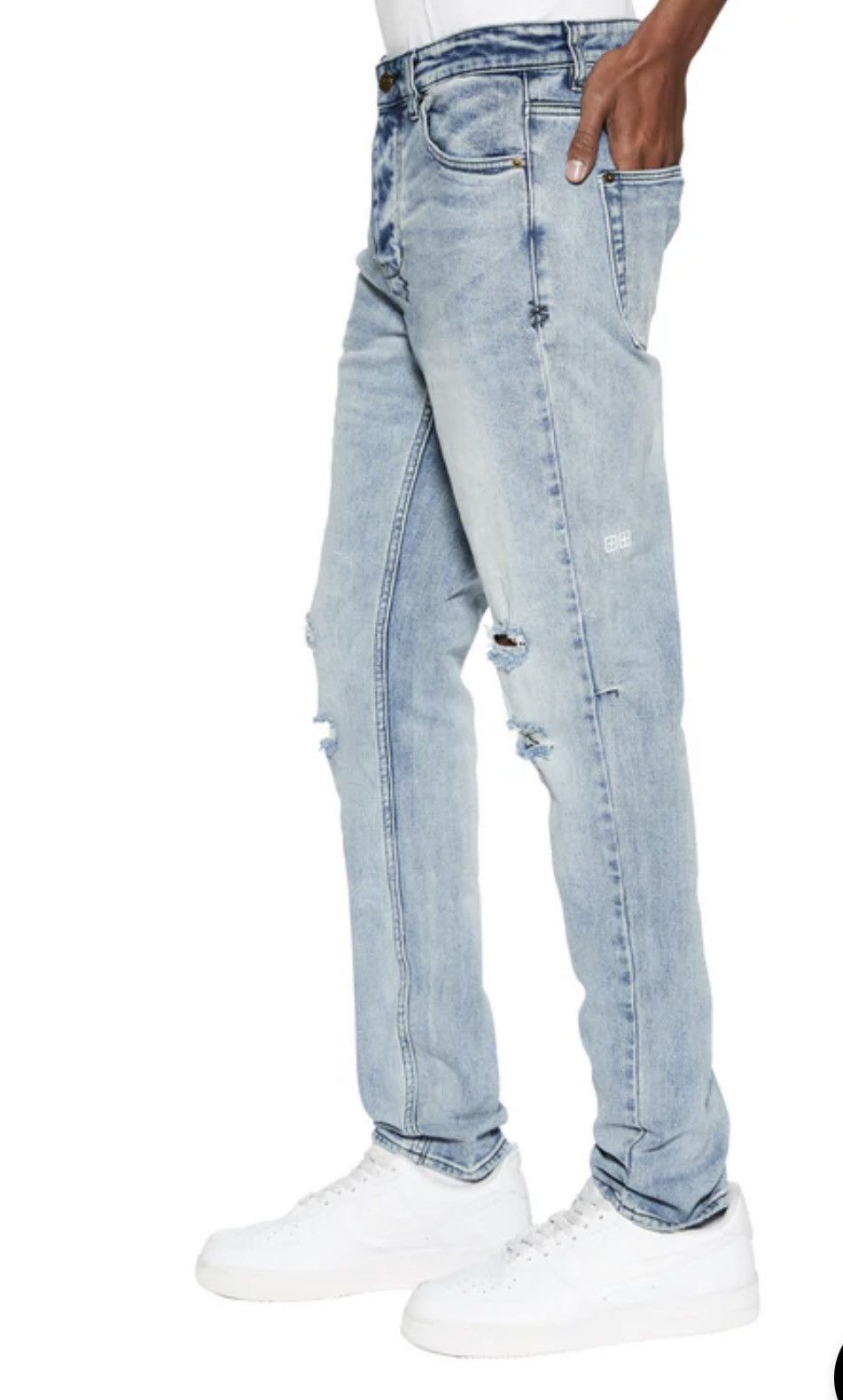 Ksubi $195 Ksubi Chitch Philly Distressed Button Fly Denim Jeans Size US 32 / EU 48 - 2 Thumbnail