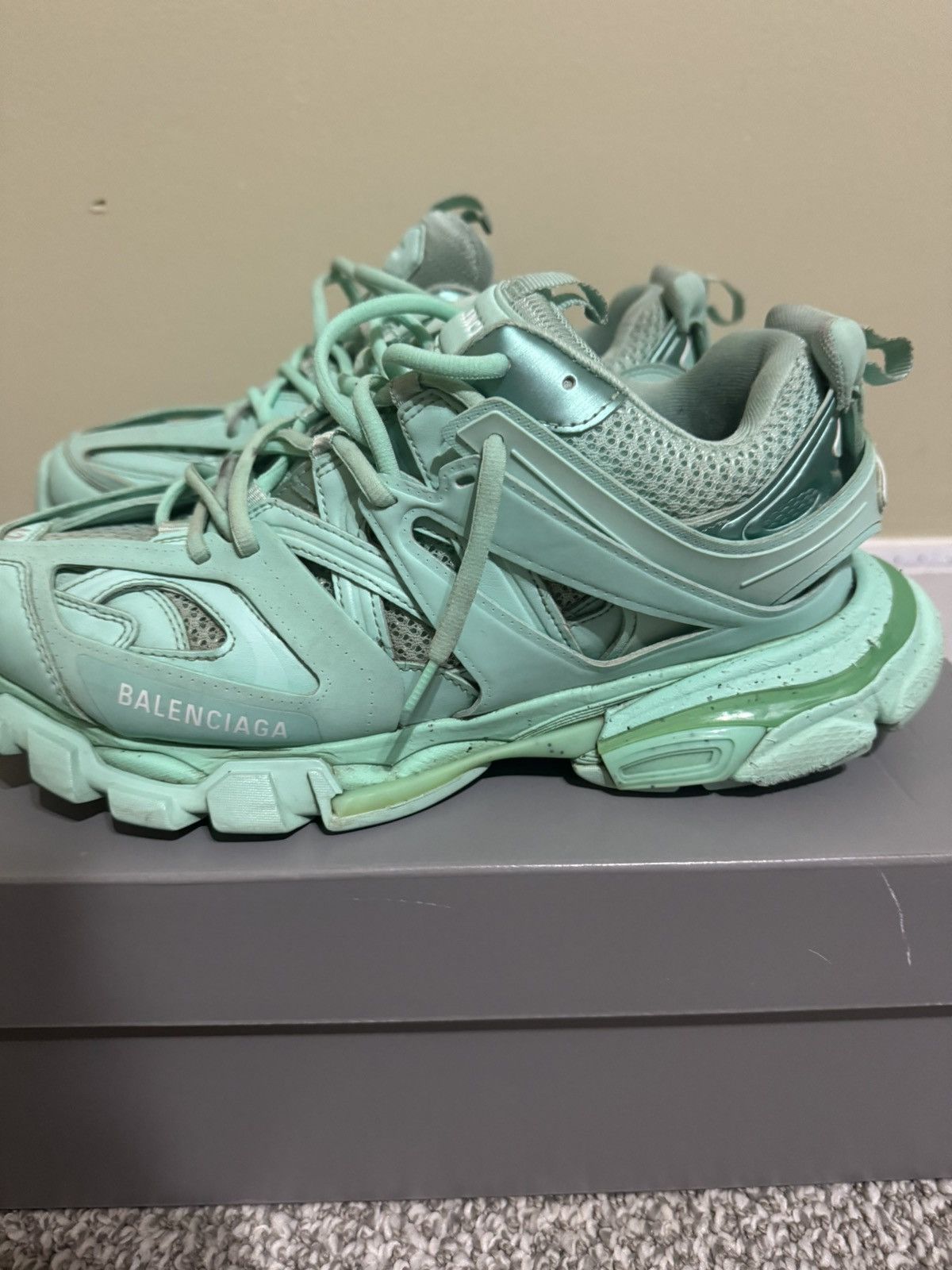 Balenciaga Balenciaga track ‘Recycled mint’ with box Size US 9 / EU 42 - 3 Thumbnail