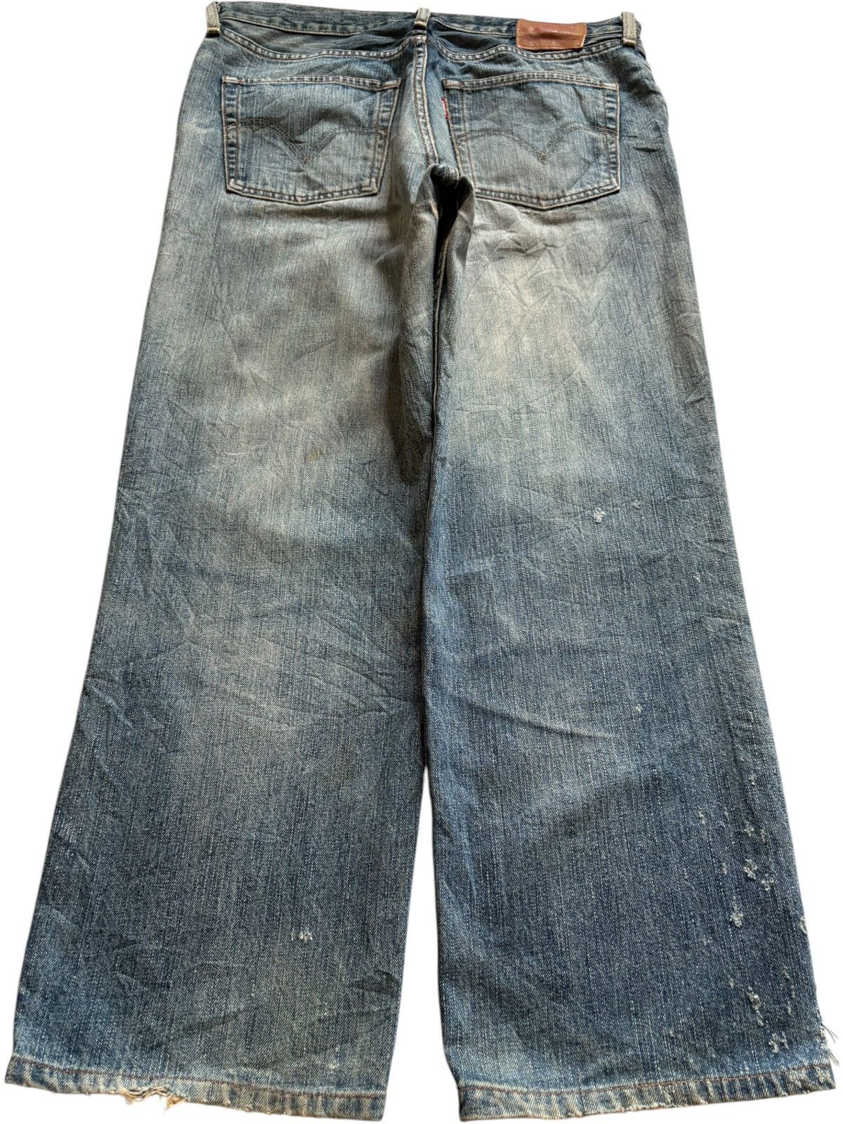 Levi's Vintage 90s Levis 502 Mud Wash Ripped Loose Baggy Jeans Size US 34 / EU 50 - 2 Thumbnail