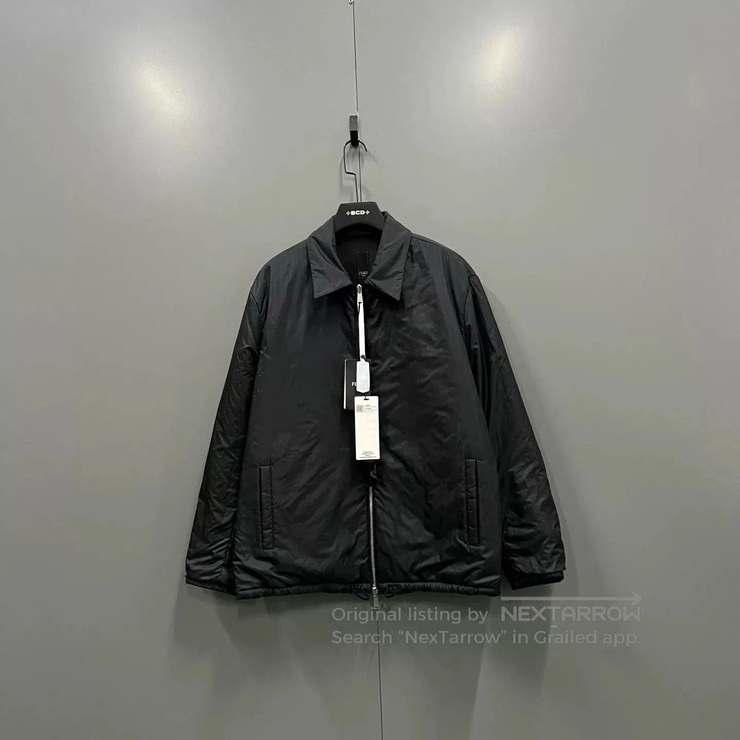 Fendi FENDI Black Logo Reversible Cotton Jacket. Size US S / EU 44-46 / 1 - 3 Thumbnail
