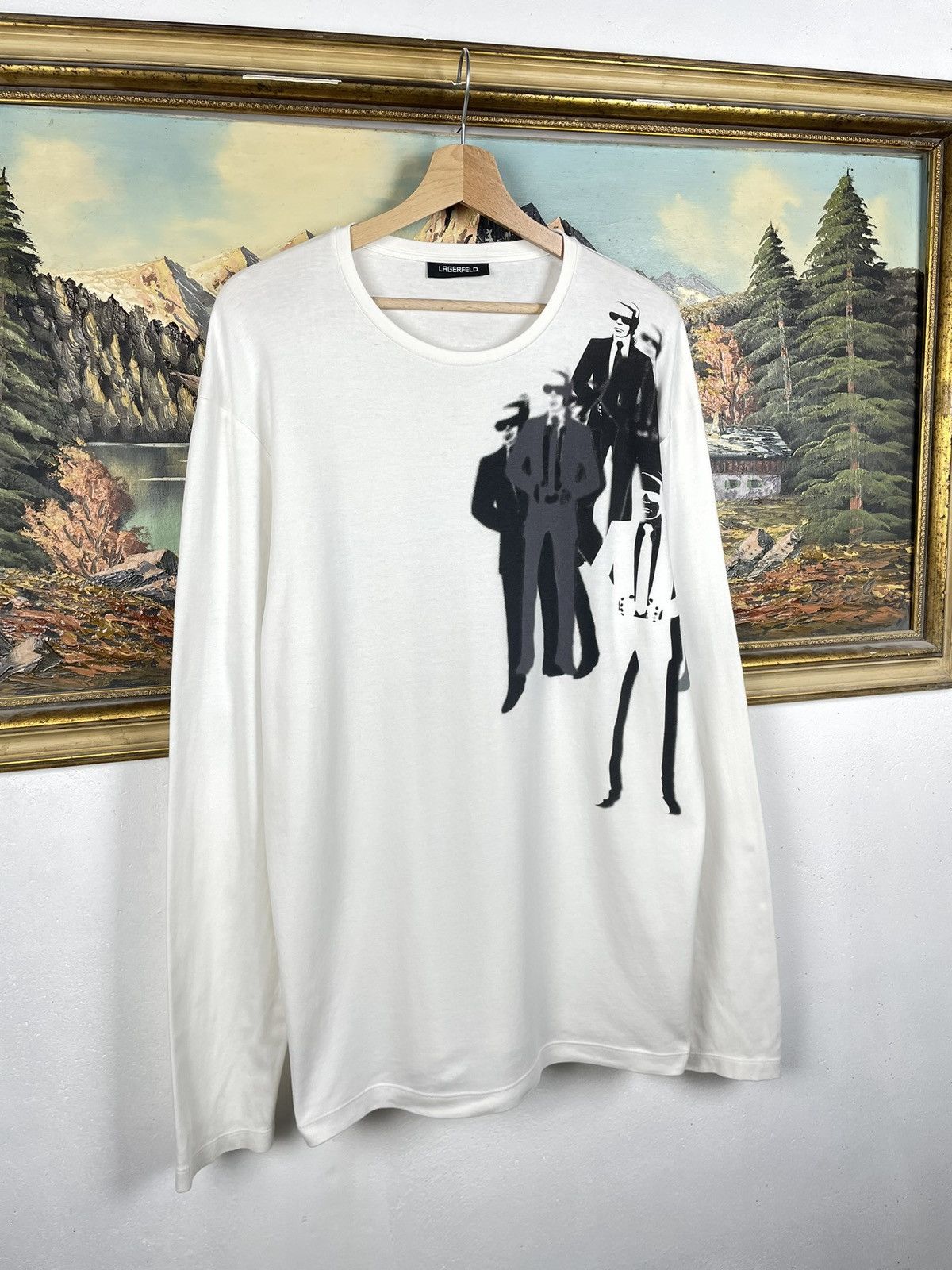 Karl Lagerfeld Karl Lagerfeld White Longsleeve Luxury Designer Premium Size US XL / EU 56 / 4 - 3 Thumbnail