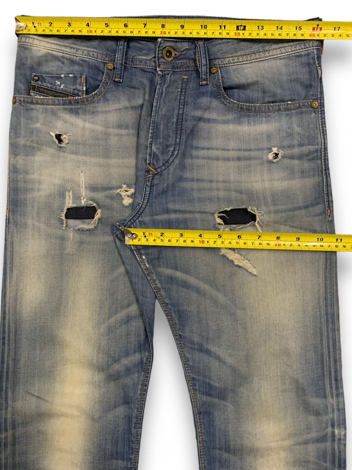 Diesel Diesel Blue Eyecons 2016/2Edition Blue Wash Distressed Jeans Size US 32 / EU 48 - 16 Thumbnail