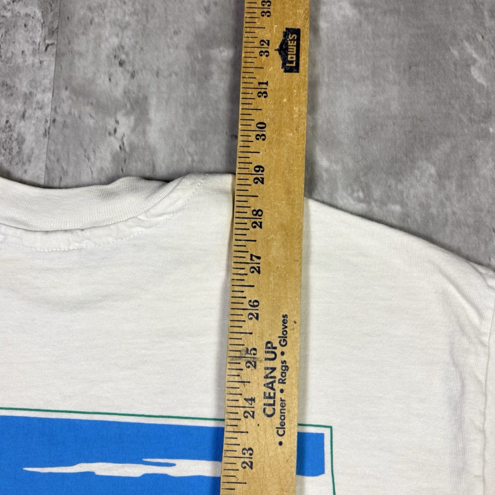 Vintage VINTAGE Mosey Wood T-Shirt Adult Large White 90s Short Sleeve Crew Neck Preshrunk Cotton Regular Size US L / EU 52-54 / 3 - 4 Thumbnail