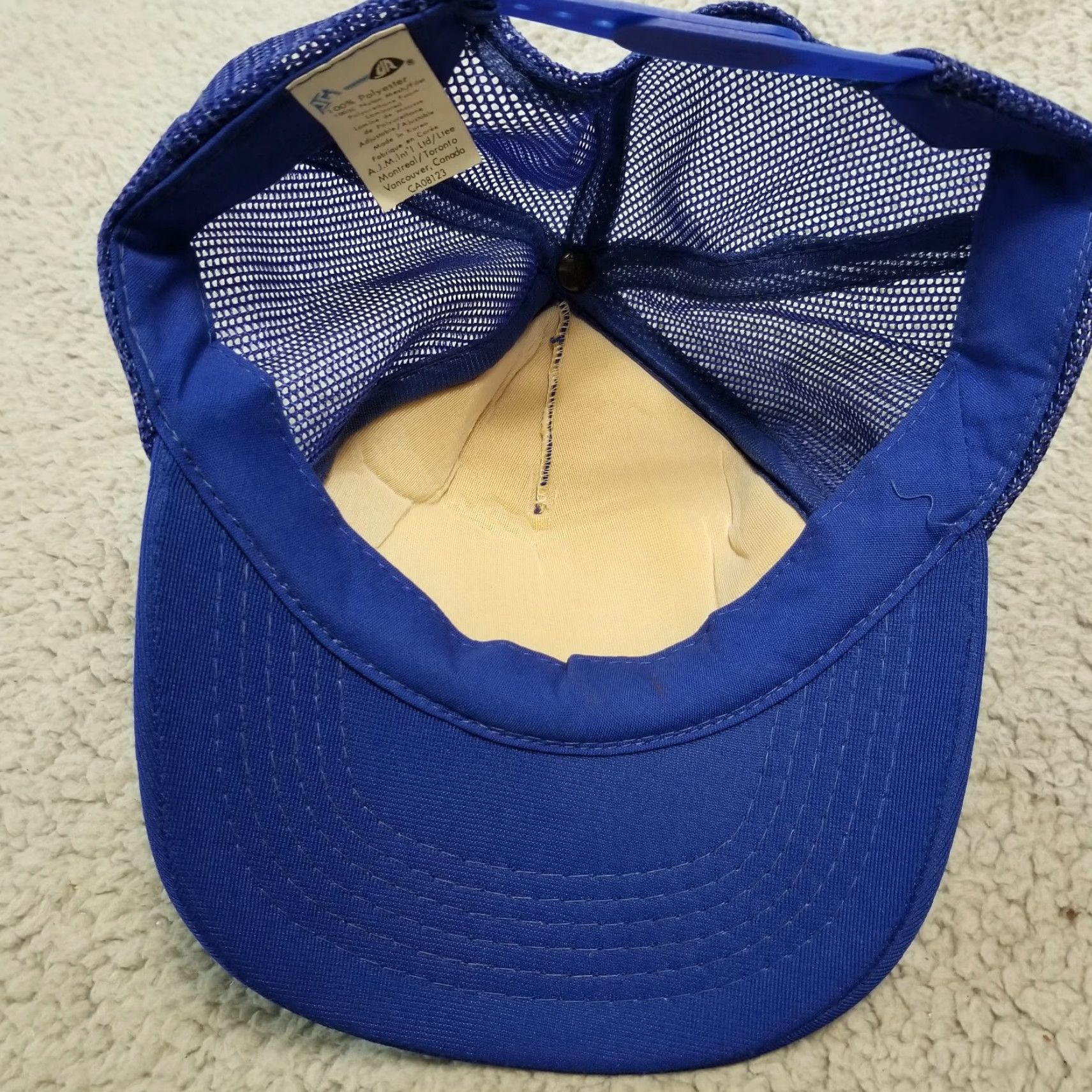 Vintage VINTAGE Whitehorse Yukon Canada Gold Rush Inn Gold Leafs Trucker Hat Cap - One Size - Blue - Adults - Hat - 1980s Advertising Theme Mens/Womens? Size ONE SIZE - 5 Thumbnail