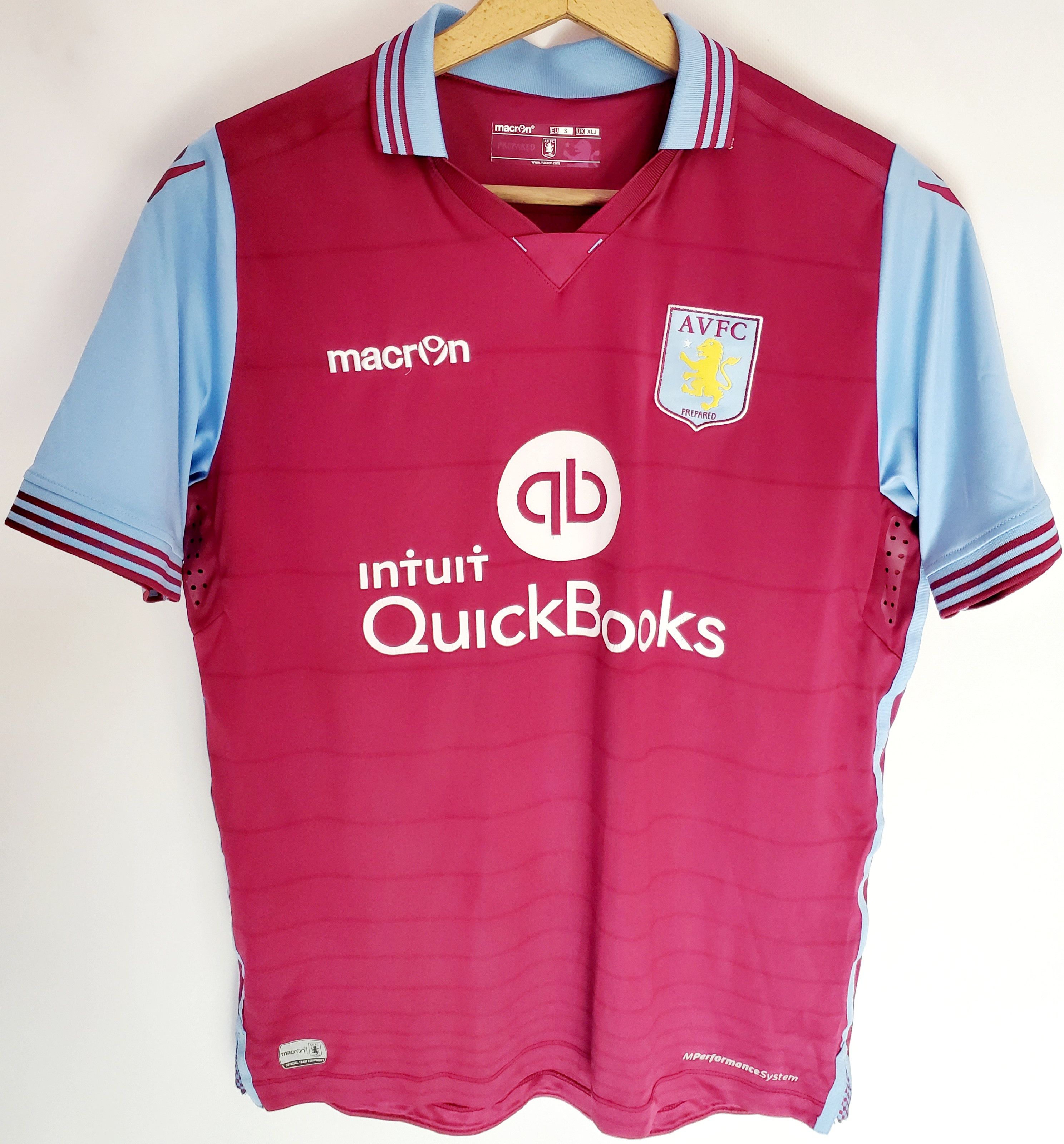Macron ASTON VILLA 2015/2016 HOME FOOTBALL SOCCER JERSE S perfect Size US S / EU 44-46 / 1 - 1 Thumbnail