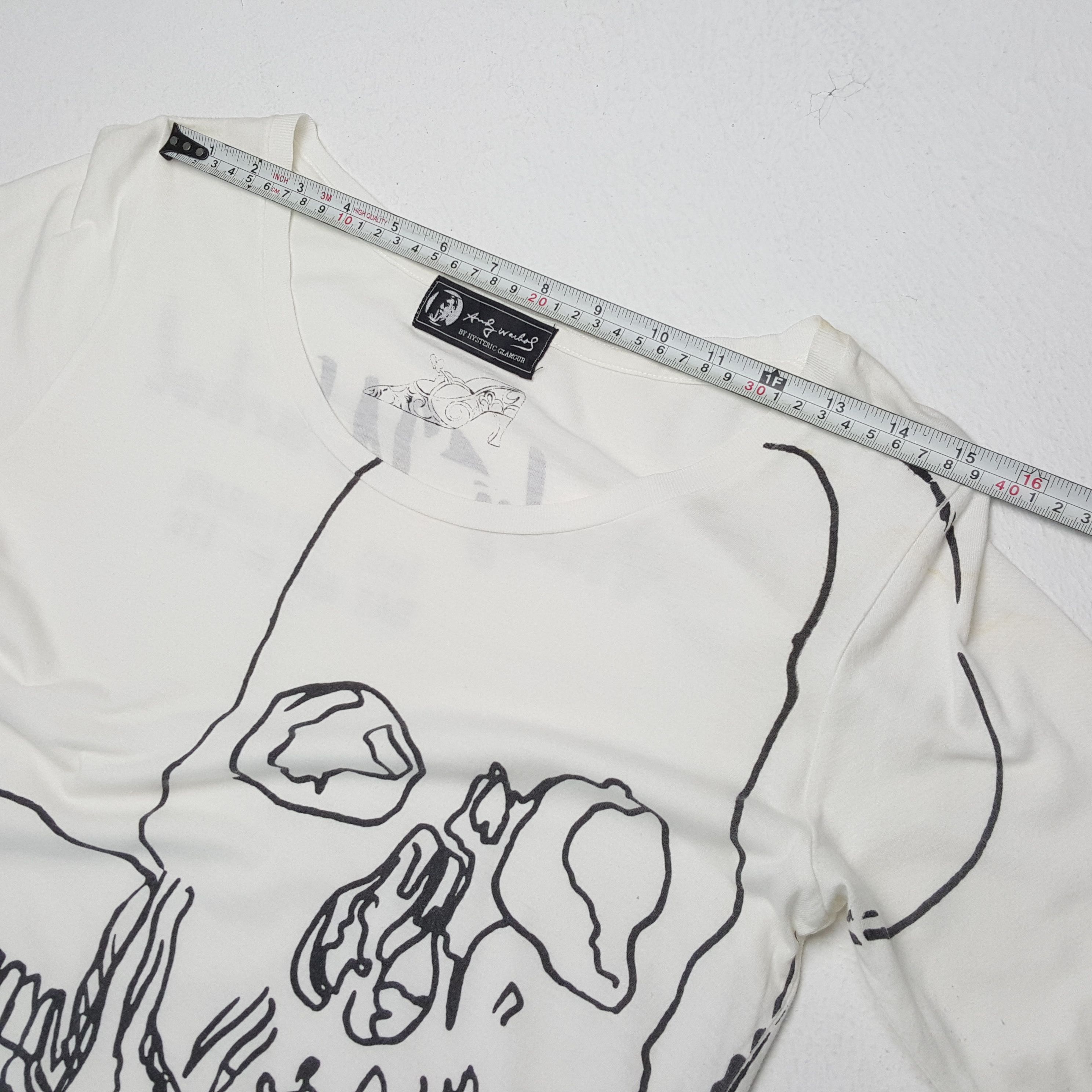 Andy Warhol ANDY WARHOL by HYSTERIC GLAMOUR Skulls Punk Style Tshirt Size S / US 4 / IT 40 - 5 Thumbnail