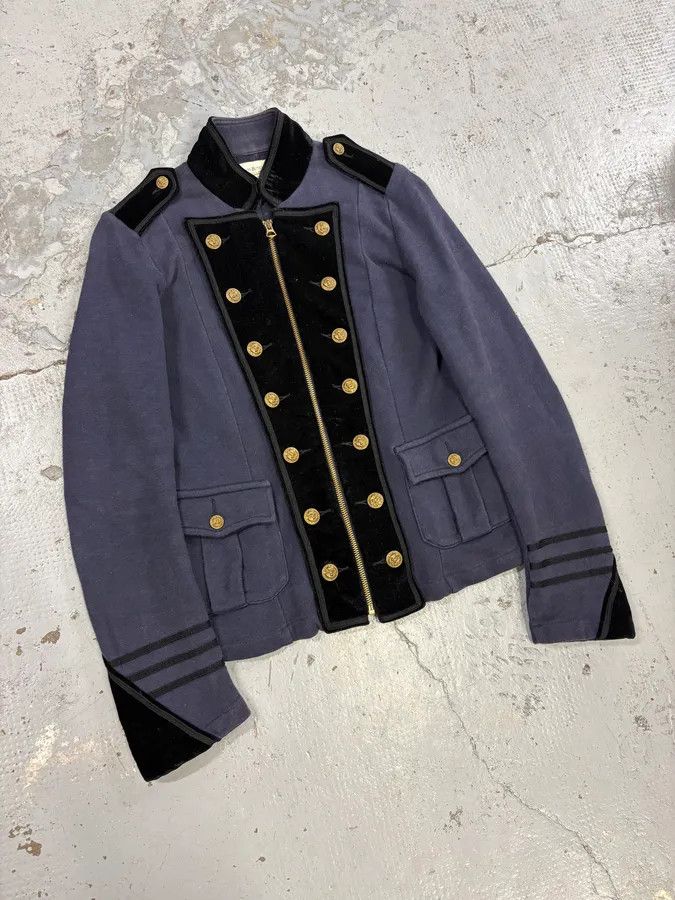 Polo Ralph Lauren 2000s Ralph Lauren Navy & Black Velvet Officer Jacket Size M / US 6-8 / IT 42-44 - 4 Thumbnail