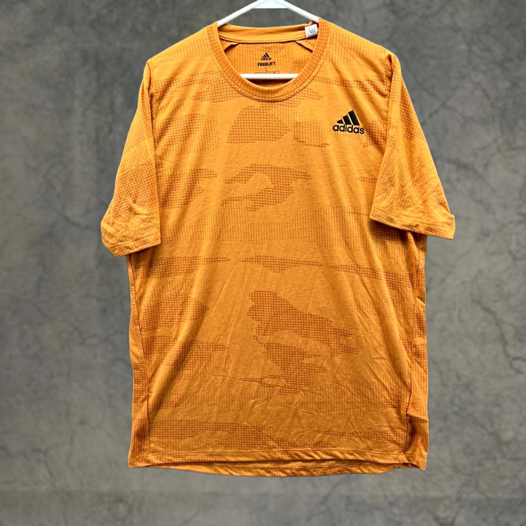 Adidas Adidas Shirt Mens Large Orange Camo Burnout Jersey Freelift Originals Climalite Size US L / EU 52-54 / 3 - 1 Thumbnail