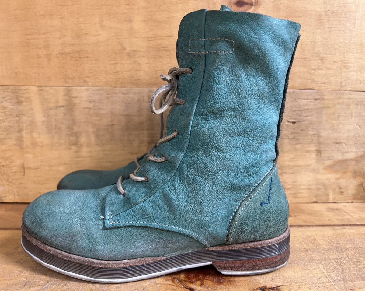 A.S.98 Airstep AS98 Green Leather Biker Ankle Boots Size US 10 / IT 40 - 1 Thumbnail