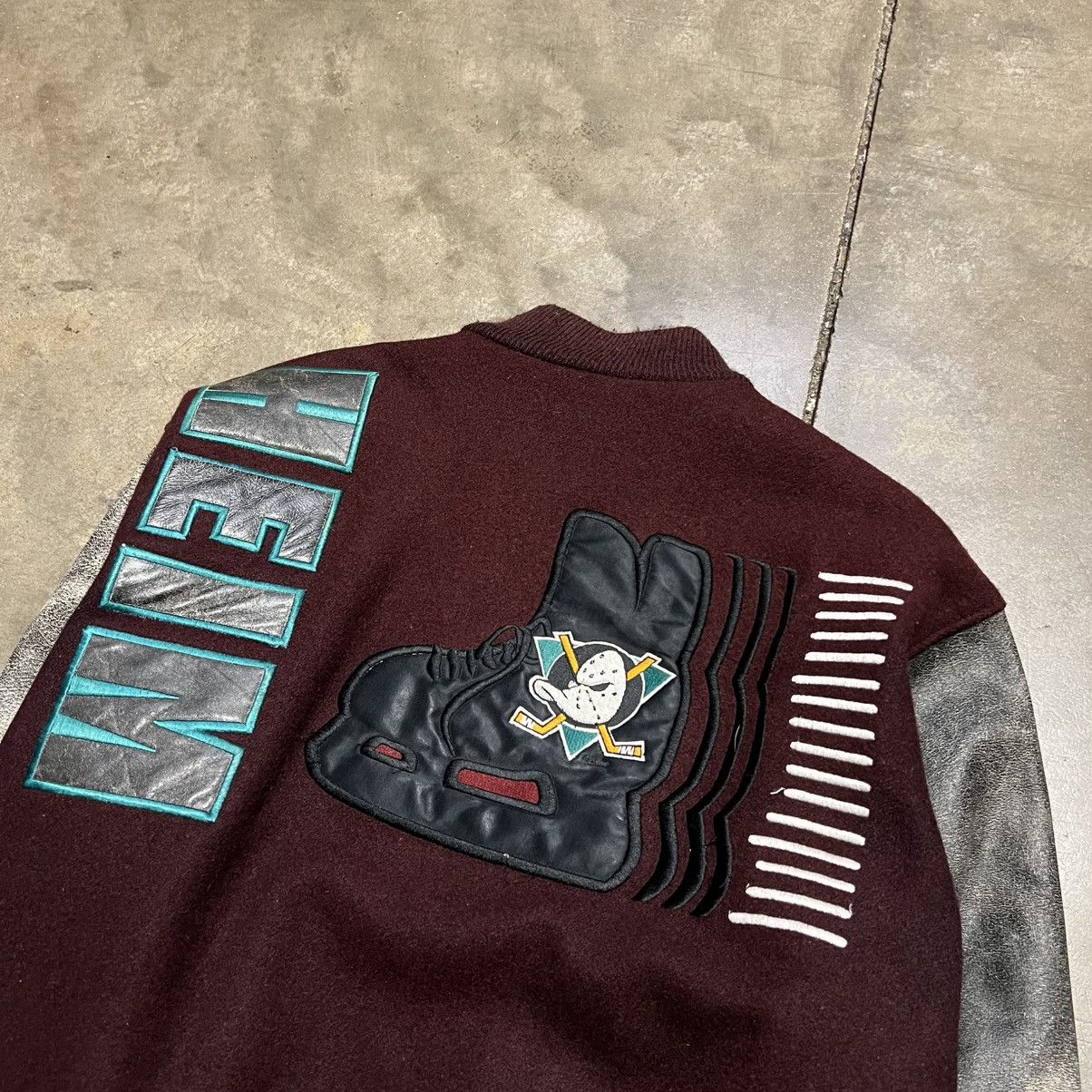 NHL Vintage 90s Anaheim Mighty Ducks Varsity Bomber Jacket USA Size US M / EU 48-50 / 2 - 11 Thumbnail