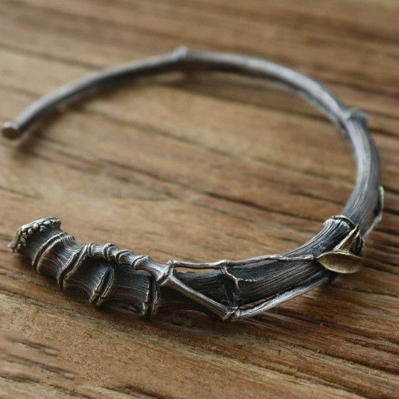 Handmade × Jewelry Handmade Retro Brass Bamboo Bracelet Size ONE SIZE - 1 Thumbnail