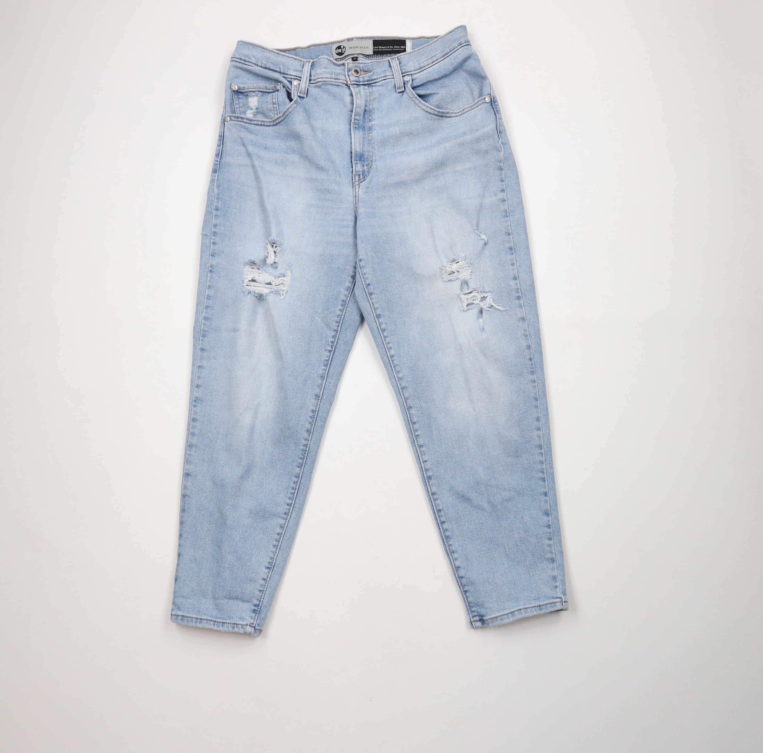 Levi's × Vintage Vintage Y2K Levis SilverTab Tapered Leg Mom Jeans Blue Size 32" / US 10 / IT 46 - 1 Thumbnail