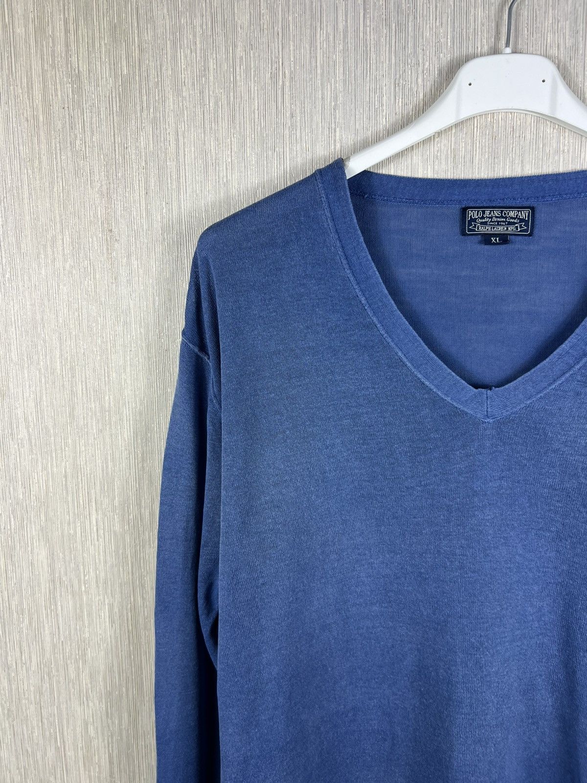 Ralph Lauren Ralph Lauren cotton linen thin v-neck sweater pirate flag Size US XL / EU 56 / 4 - 4 Thumbnail