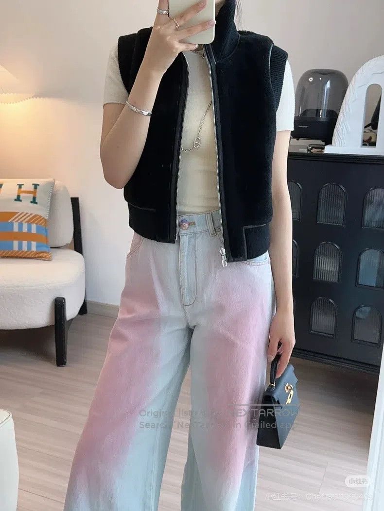 Hermes Hermes Black Leather and Fur Reversible Vest Jacket Size XS / US 0-2 / IT 36-38 - 7 Thumbnail