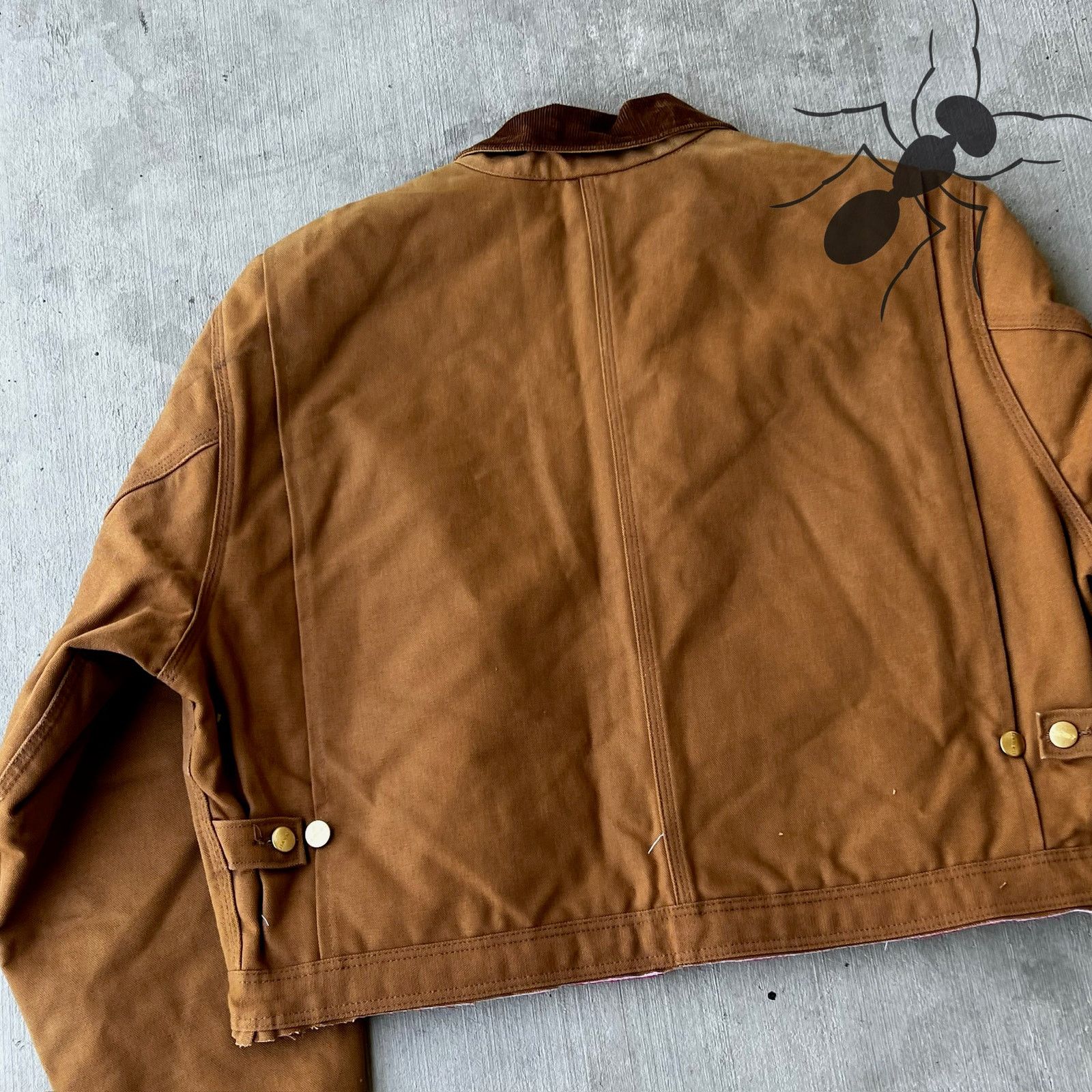 Carhartt × Vintage Carhartt brown cropped Detroit style work wear jacket Size US L / EU 52-54 / 3 - 5 Thumbnail
