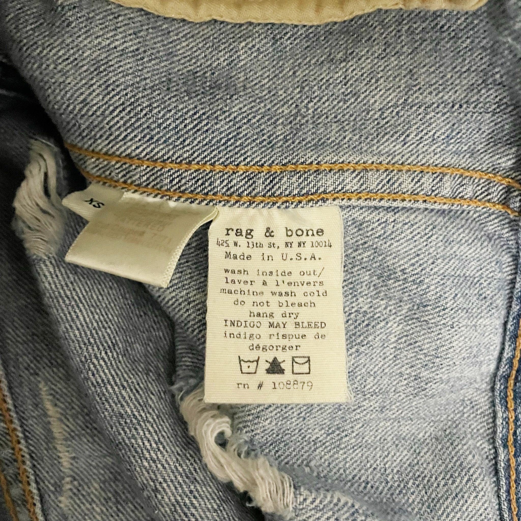 Rag & Bone Rag & Bone Women's Cotton Distressed Size XS / US 0-2 / IT 36-38 - 3 Thumbnail