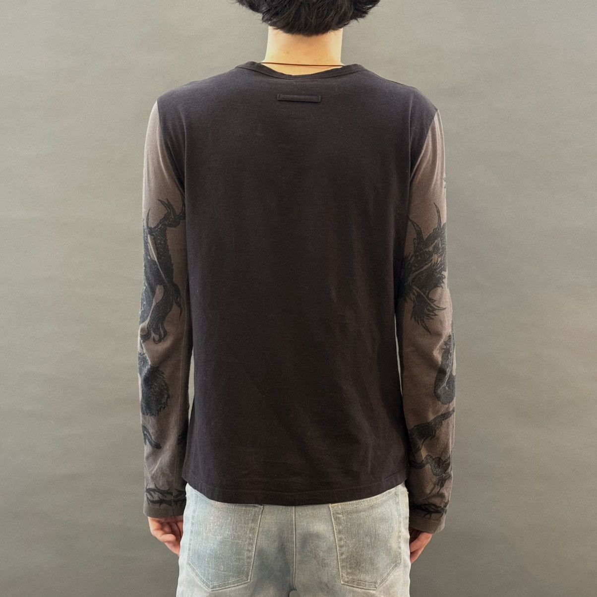Jean Paul Gaultier SS96 Jean Paul Gaultier Dragon Tattoo Long Sleeve Size US M / EU 48-50 / 2 - 2 Thumbnail