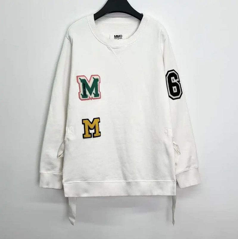 Maison Margiela Maison Margiela White Cotton Women's Pullover Sweatshirt 0089 Size S / US 4 / IT 40 - 1 Thumbnail