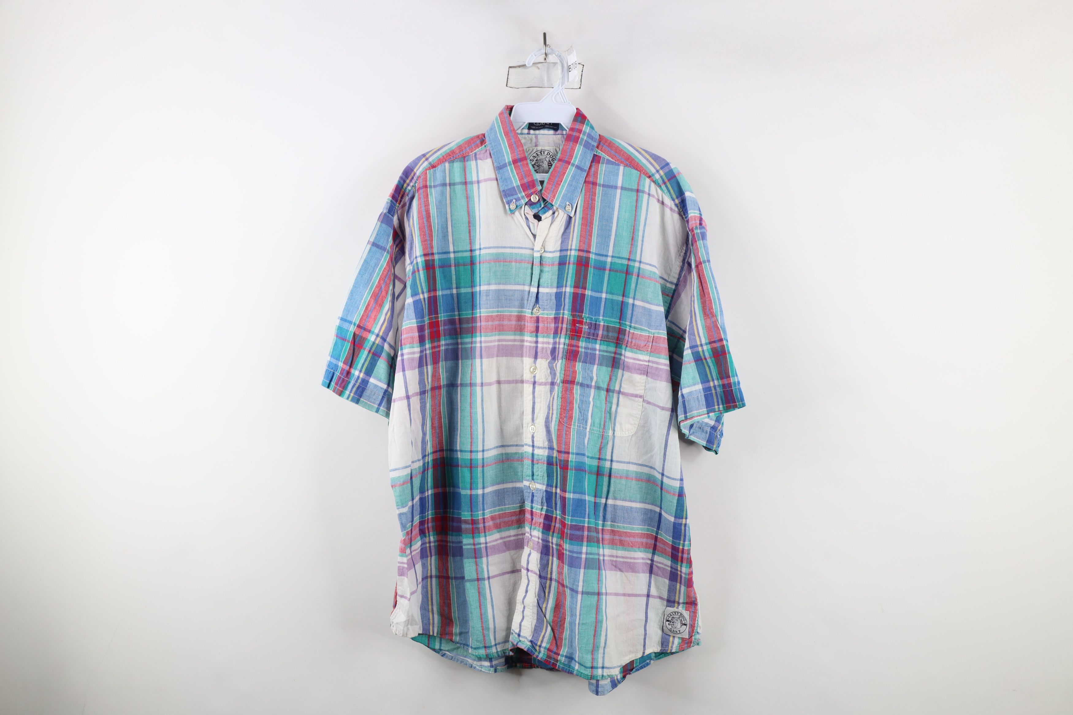 Vintage Vintage 90s Streetwear India Madras Plaid Button Down Shirt Size US L / EU 52-54 / 3 - 1 Thumbnail