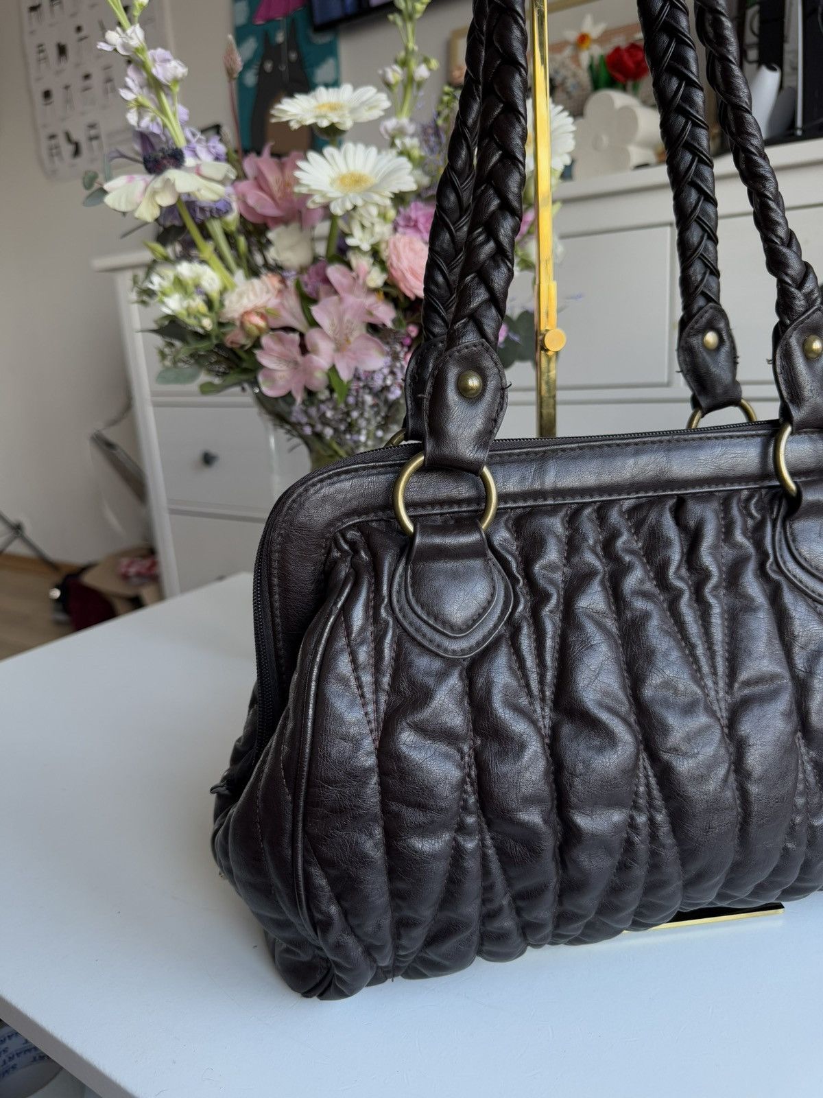 Japanese Brand VIntage y2k leather shoulder hand bag avantgarde opium retro Size ONE SIZE - 3 Thumbnail