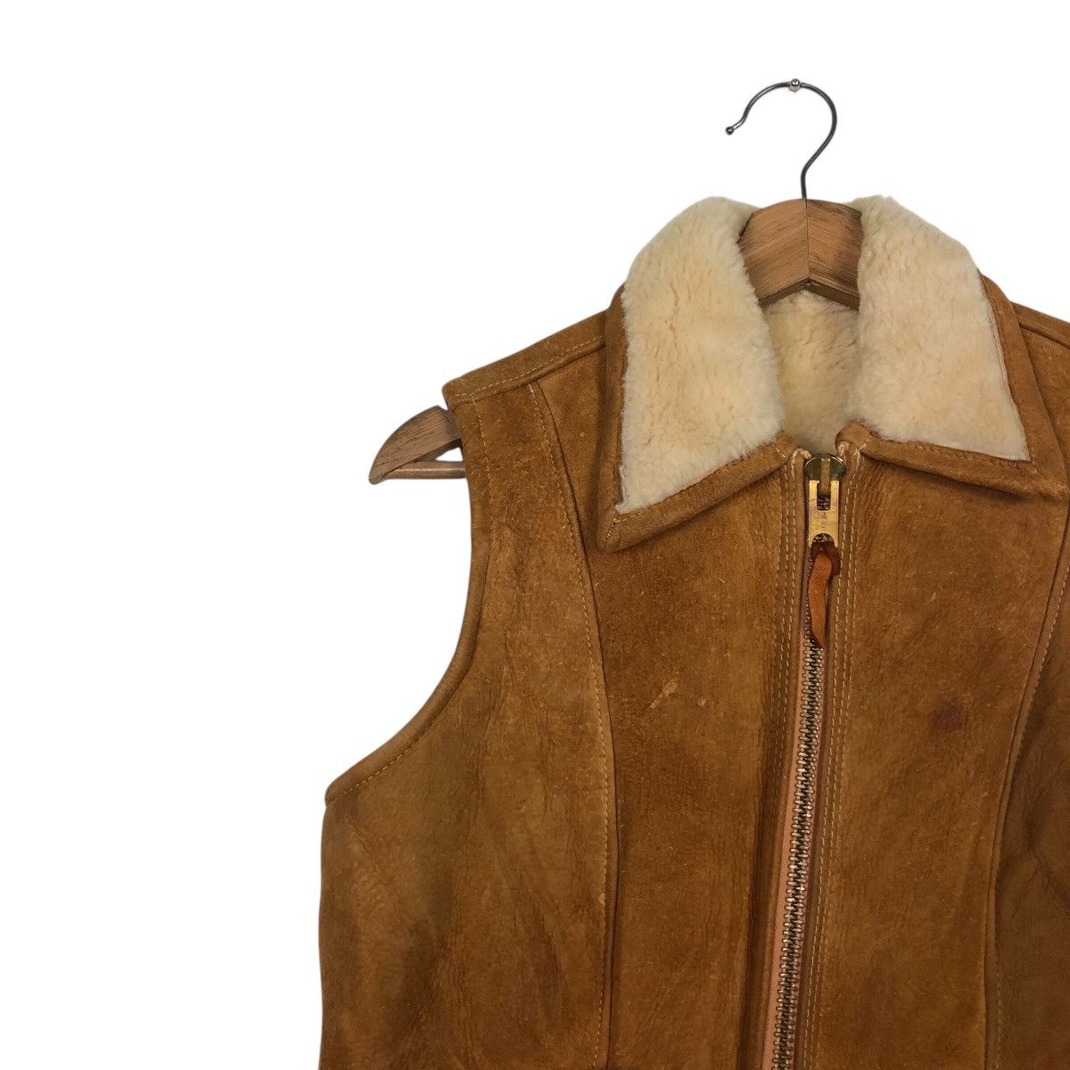 Aero Leathers 📌Vintage Vest Genuine Leather Jacket Shearling Overland Size US S / EU 44-46 / 1 - 8 Thumbnail