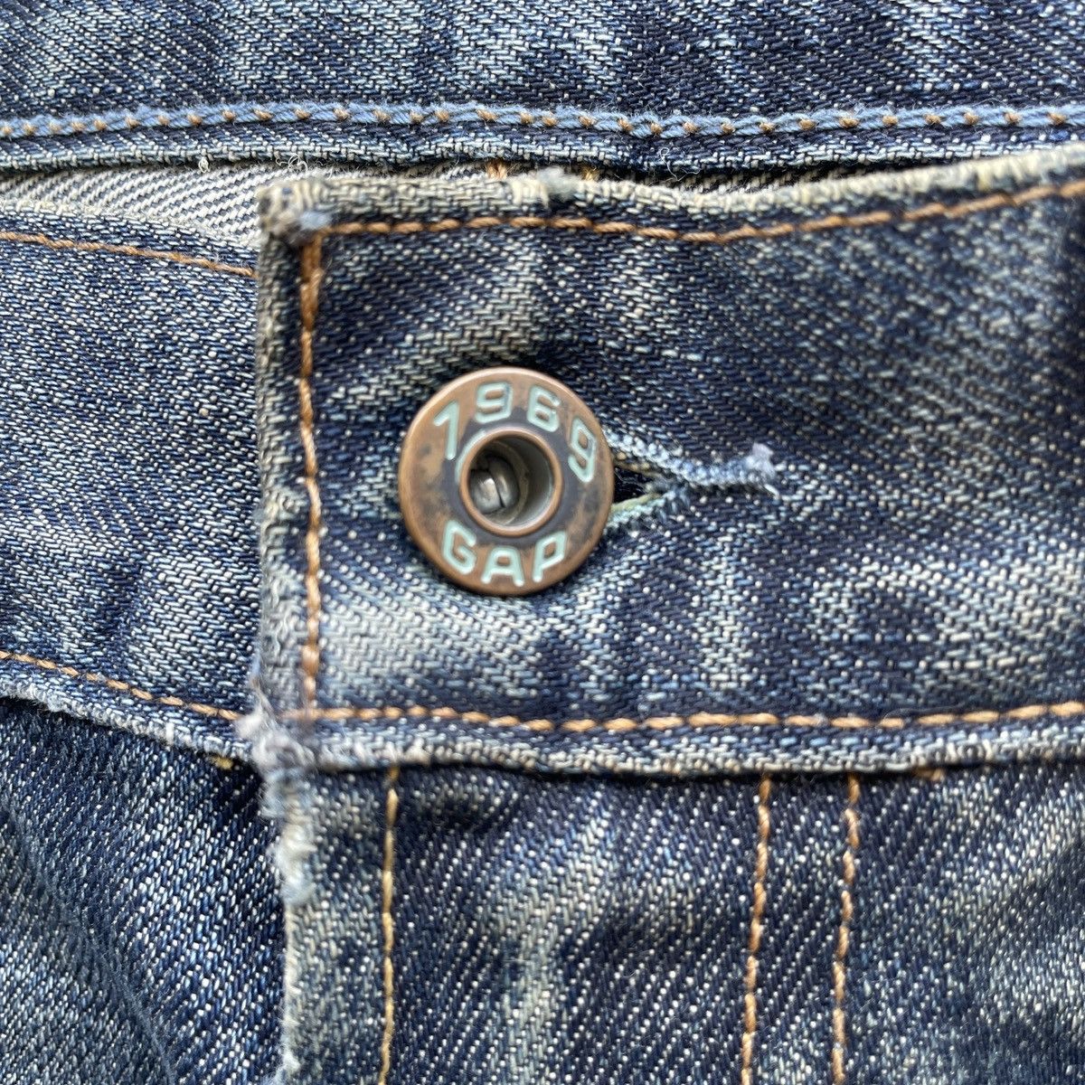 Gap Vintage Gap Straight Fit Denim Distressed Rusty Jeans Pants Size US 29 - 6 Thumbnail