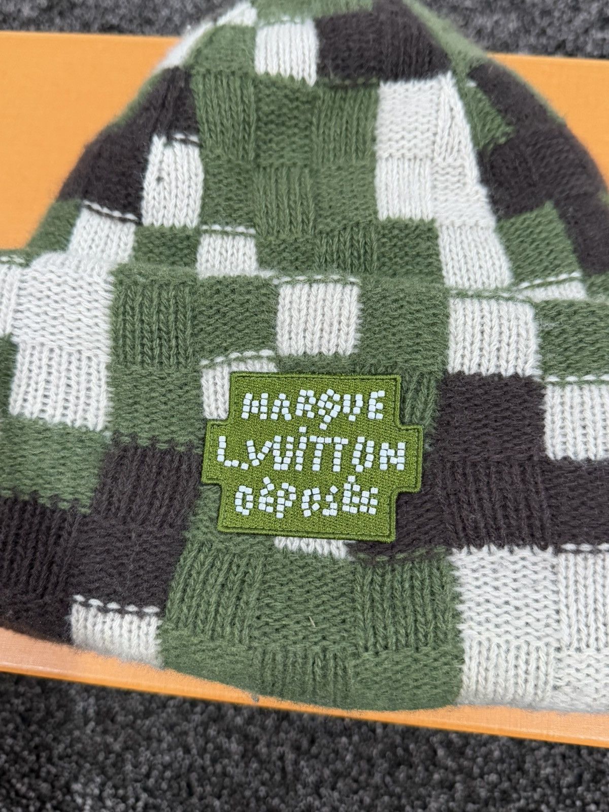 Louis Vuitton Louis Vuitton Pharrell Damoflage Damier Camo Beanie Knit Hat Size ONE SIZE - 4 Thumbnail