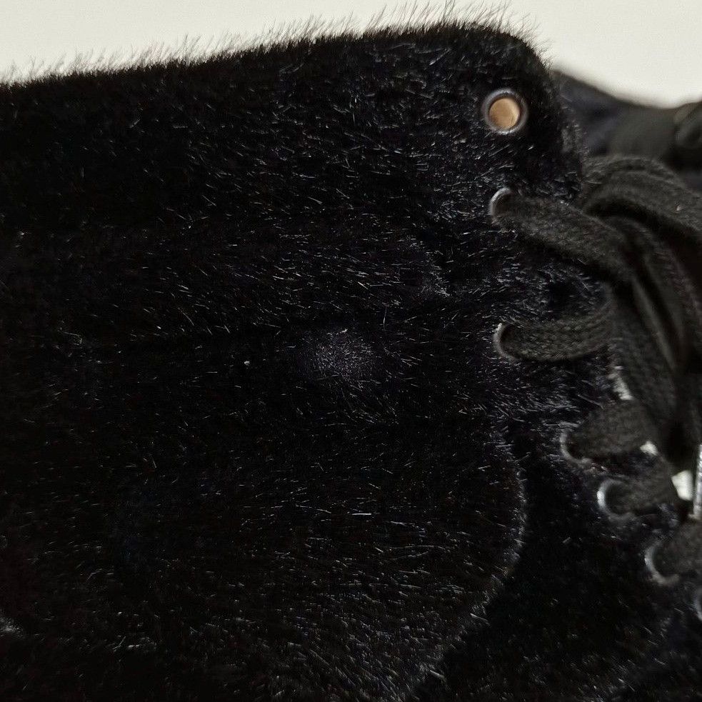 MM6 × Maison Margiela MM6 by Maison Martin Margiela Black Faux Fur Hightop Sneaker Size US 8 / IT 38 - 9 Thumbnail