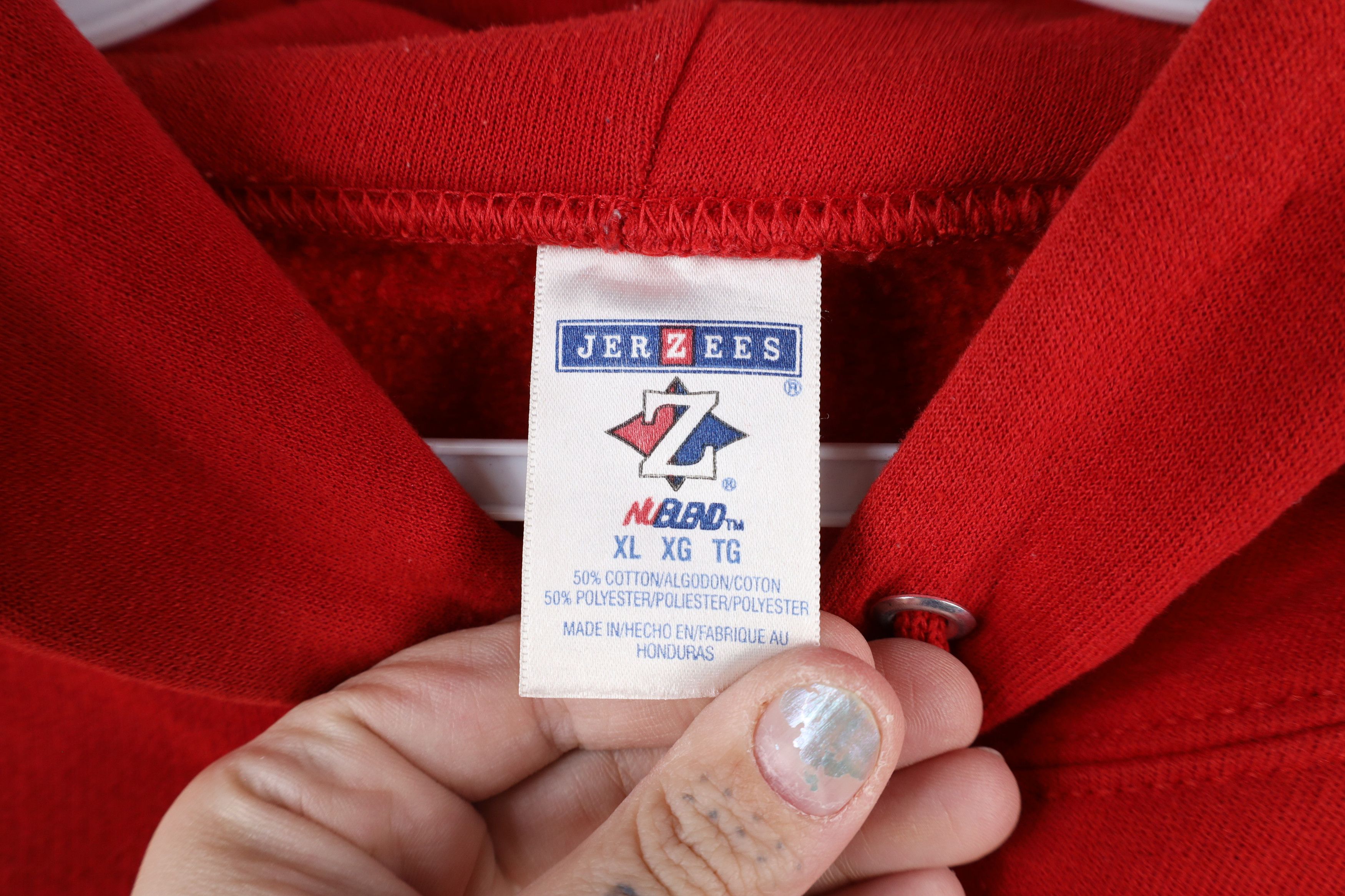 Vintage Vintage Spell Out North Carolina State University Hoodie Red Size US XL / EU 56 / 4 - 9 Thumbnail