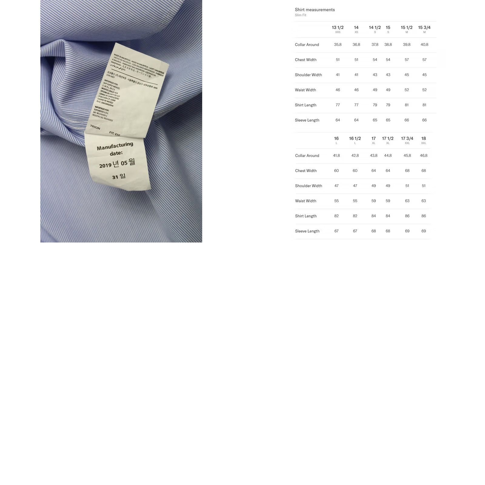 Suitsupply Suitsupply Pinstriped Dress Shirt Formal Extra Slim Fit 39 / 15 1/2 Blue Mens Shirt Size 40R - 8 Thumbnail