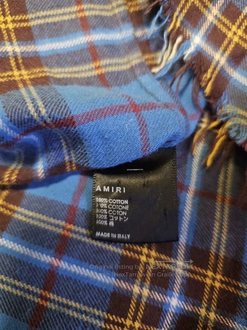 Amiri Amiri Blue Plaid Oversize Shirt. Size US M / EU 48-50 / 2 - 6 Thumbnail