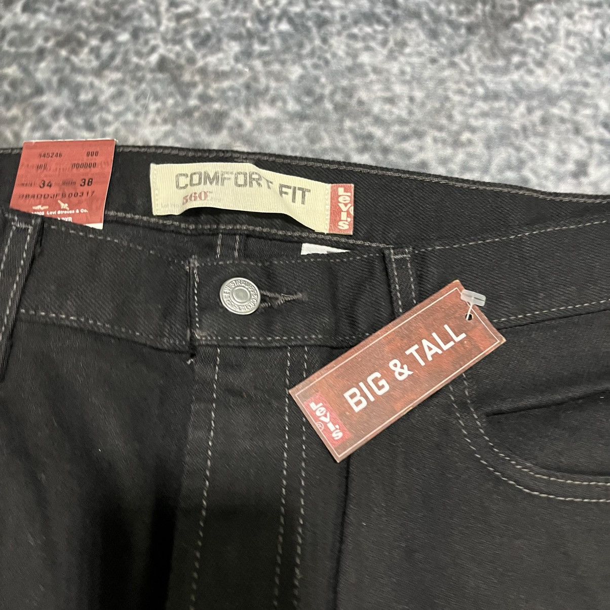 Levi's Vintage Levi's 560 Black Loose Comfort Fit Jeans 34x38 NEW Size US 34 / EU 50 - 7 Thumbnail